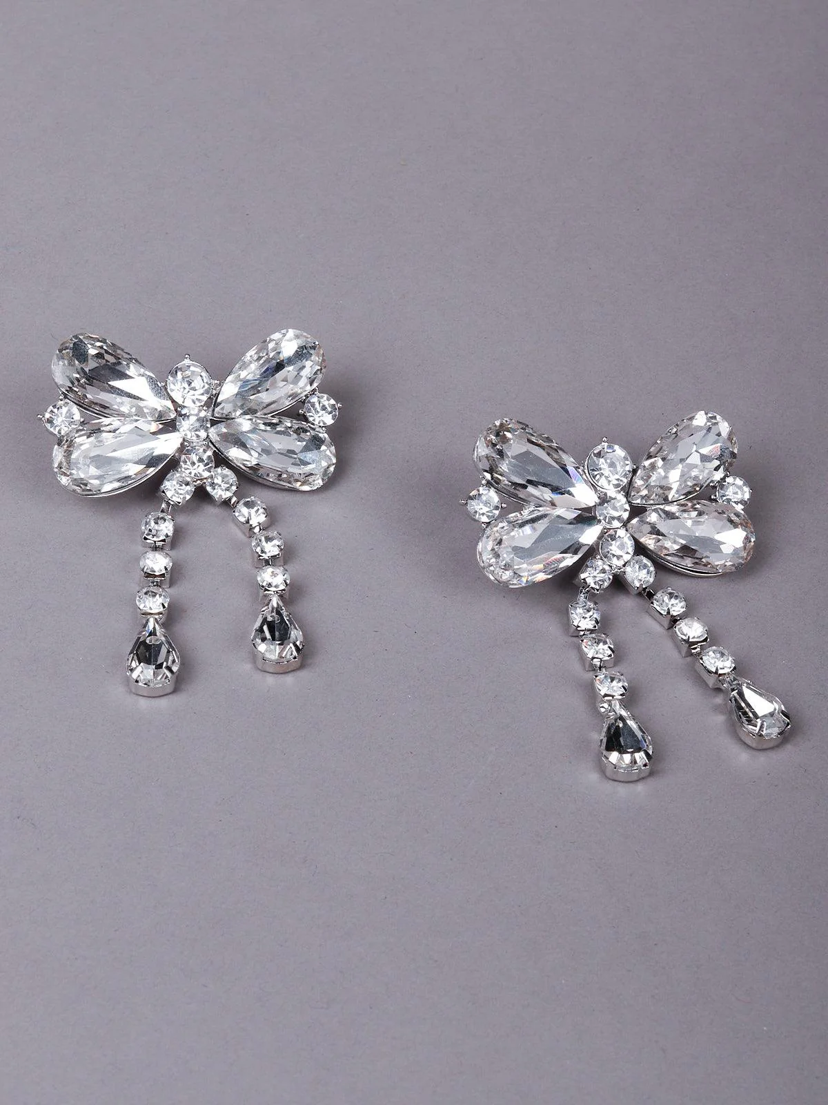 Odette Women Silver Metal Cute Earrings - Image 4