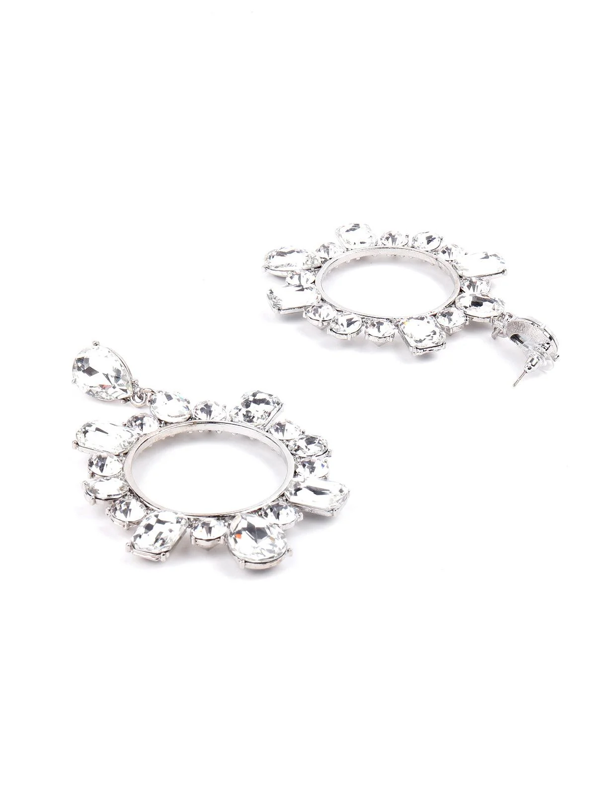 Odette Women Silver Toned Earrings - Image 6