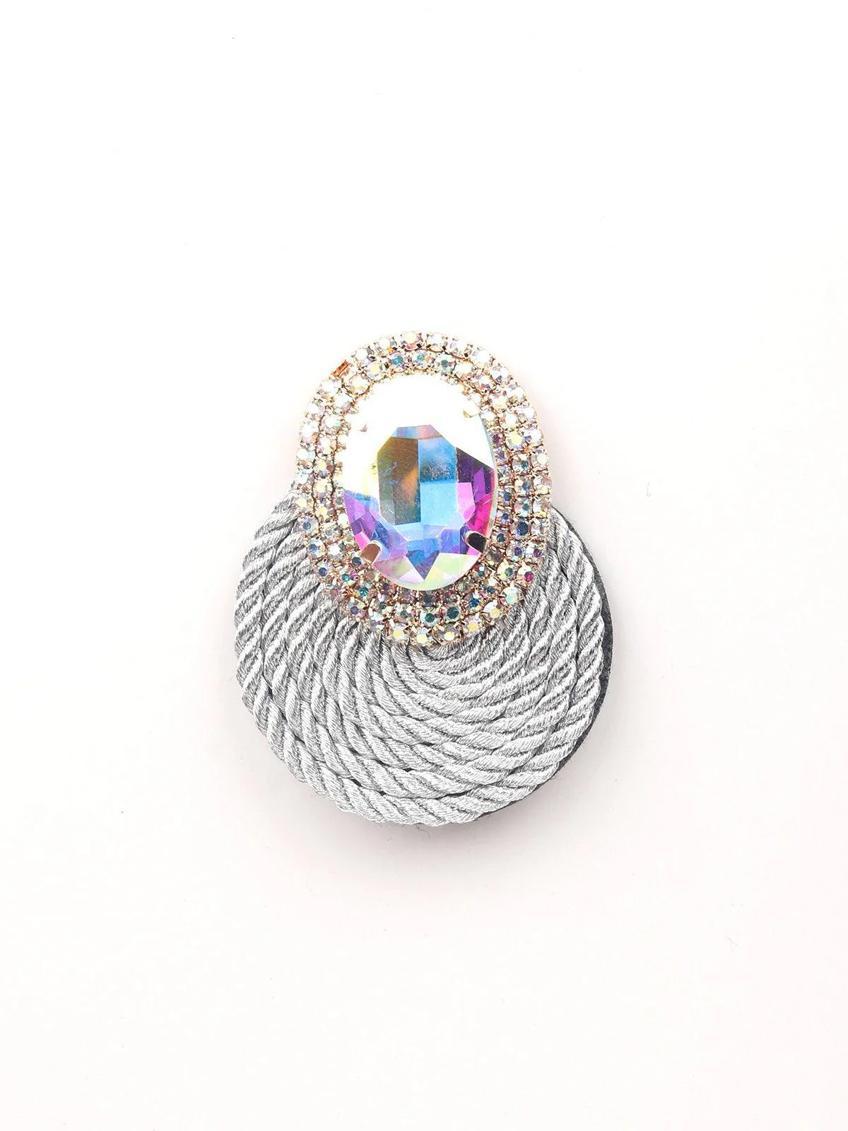 Odette Women Grey Metal Earrings - Image 4