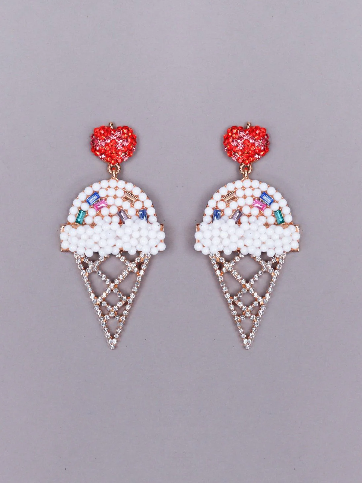 Odette Women Multicolour Metal Earrings - Image 3