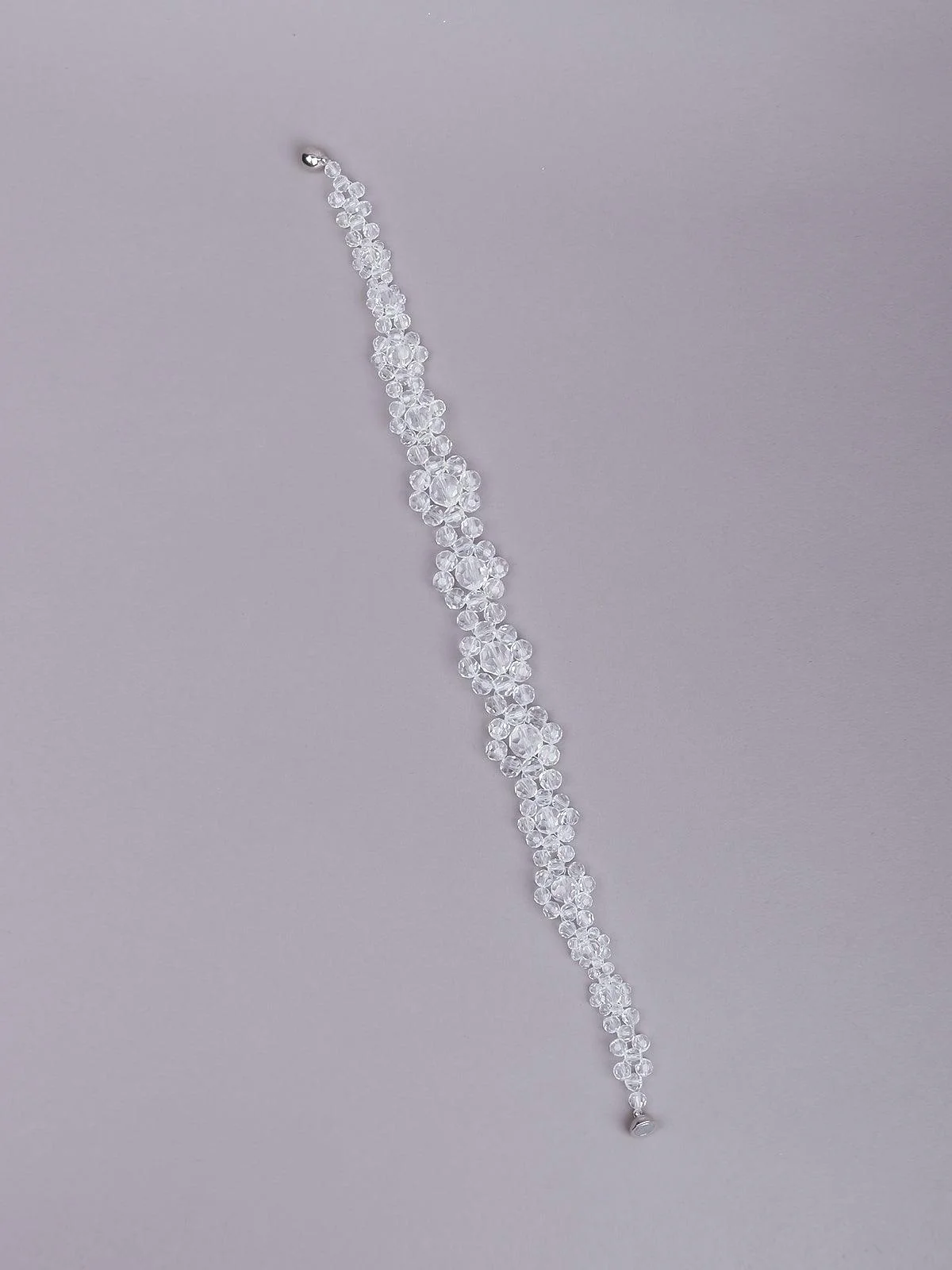Odette Women Silver Metal Floral Choker - Image 4