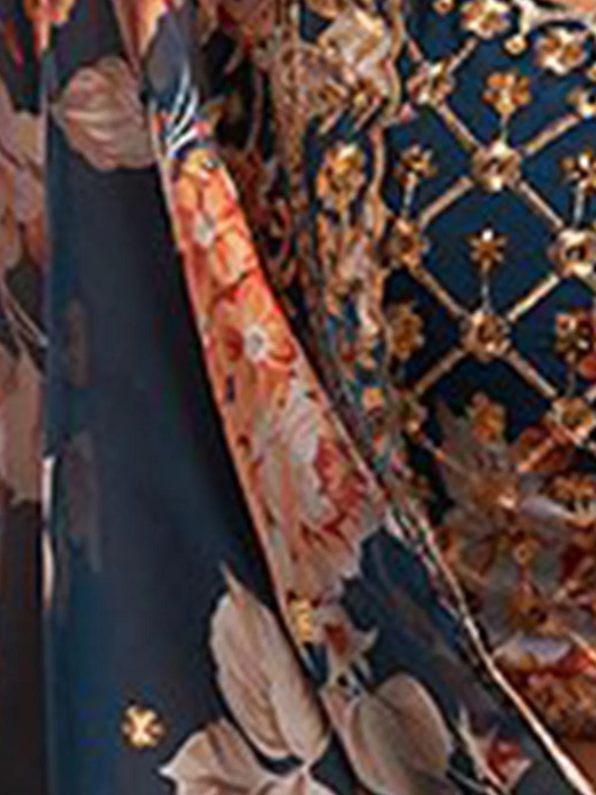 Odette Women Blue Lehenga Poly Georgette Blouse - Image 6