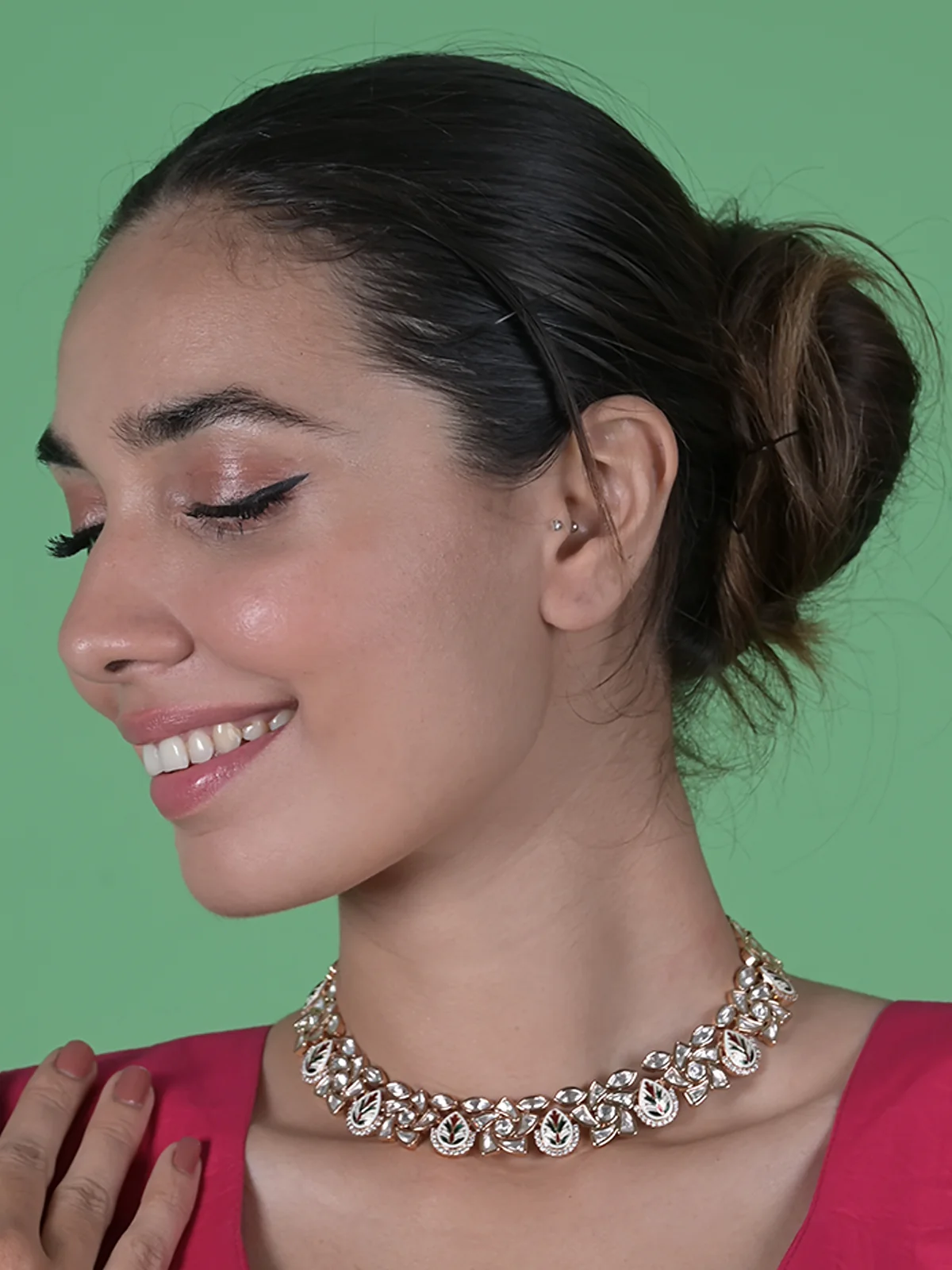 Odette Gold Alloy Jewellery Set For Women - Image 2