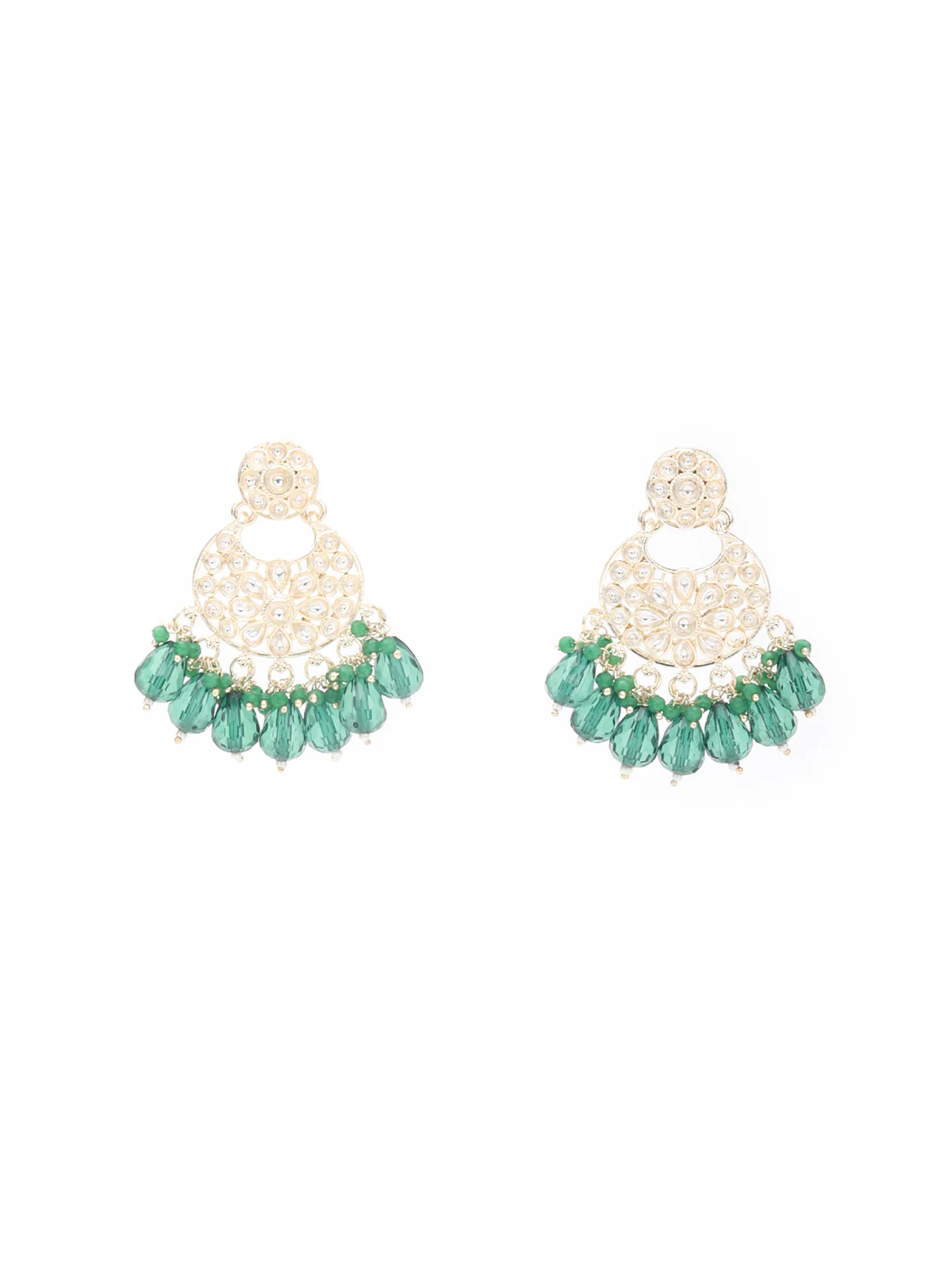 Odette Green And Silver Alloy Jewellery Set For Women - Image 5