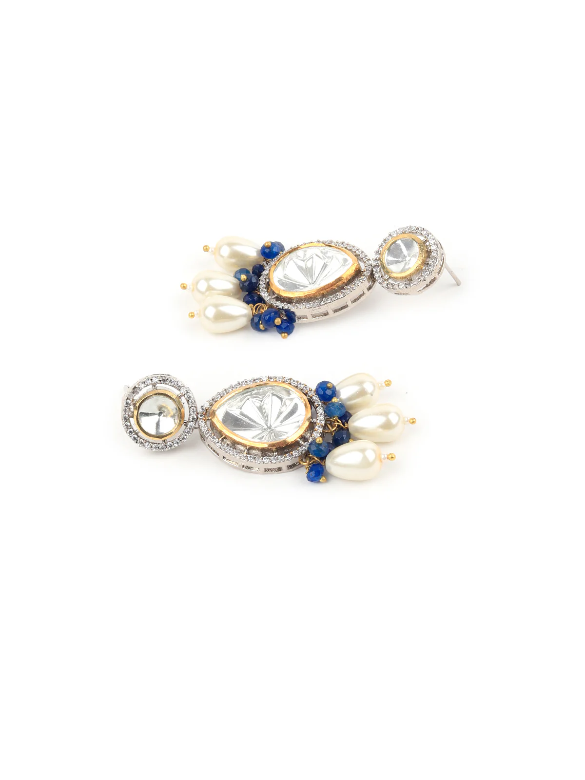 Odette White Alloy Jewellery Set For Women - Image 4