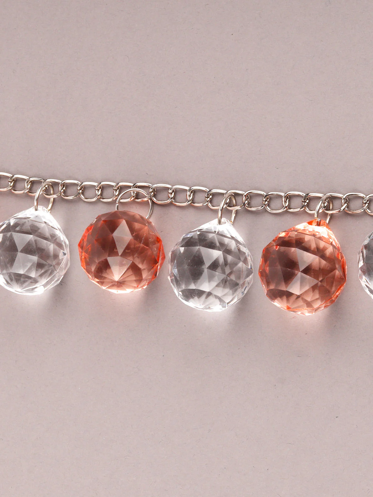 Odette Women Dazzling Peach And White Big Beads Necklace - Image 4