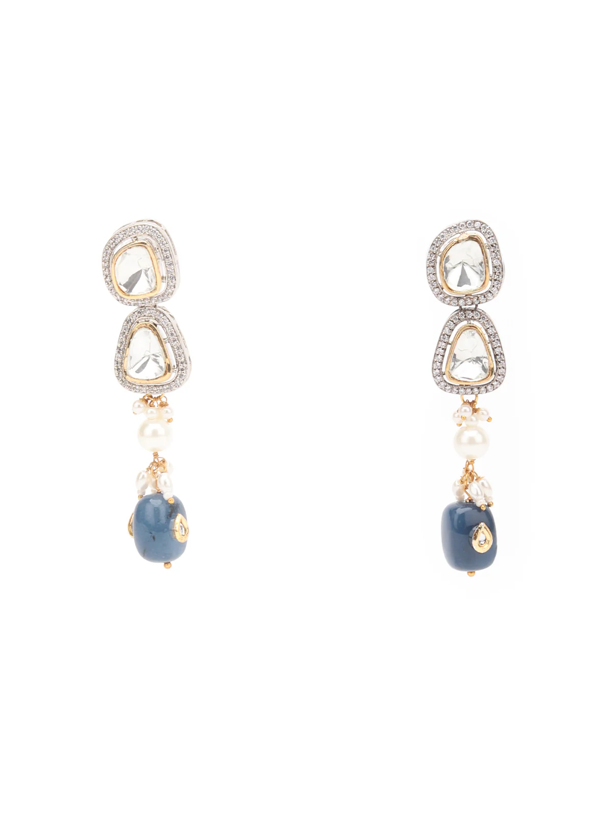 Odette Royal Blue And Alloy Jewellery Set For Women - Image 5