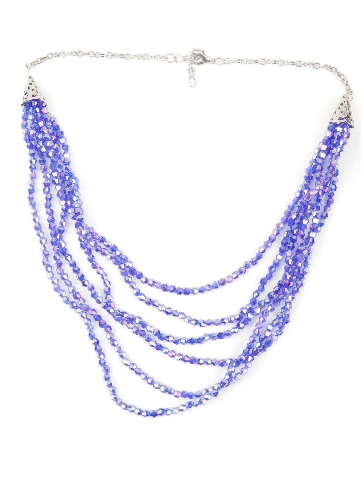 Odette Women Dark Blue Colour Layered Necklace - Image 3