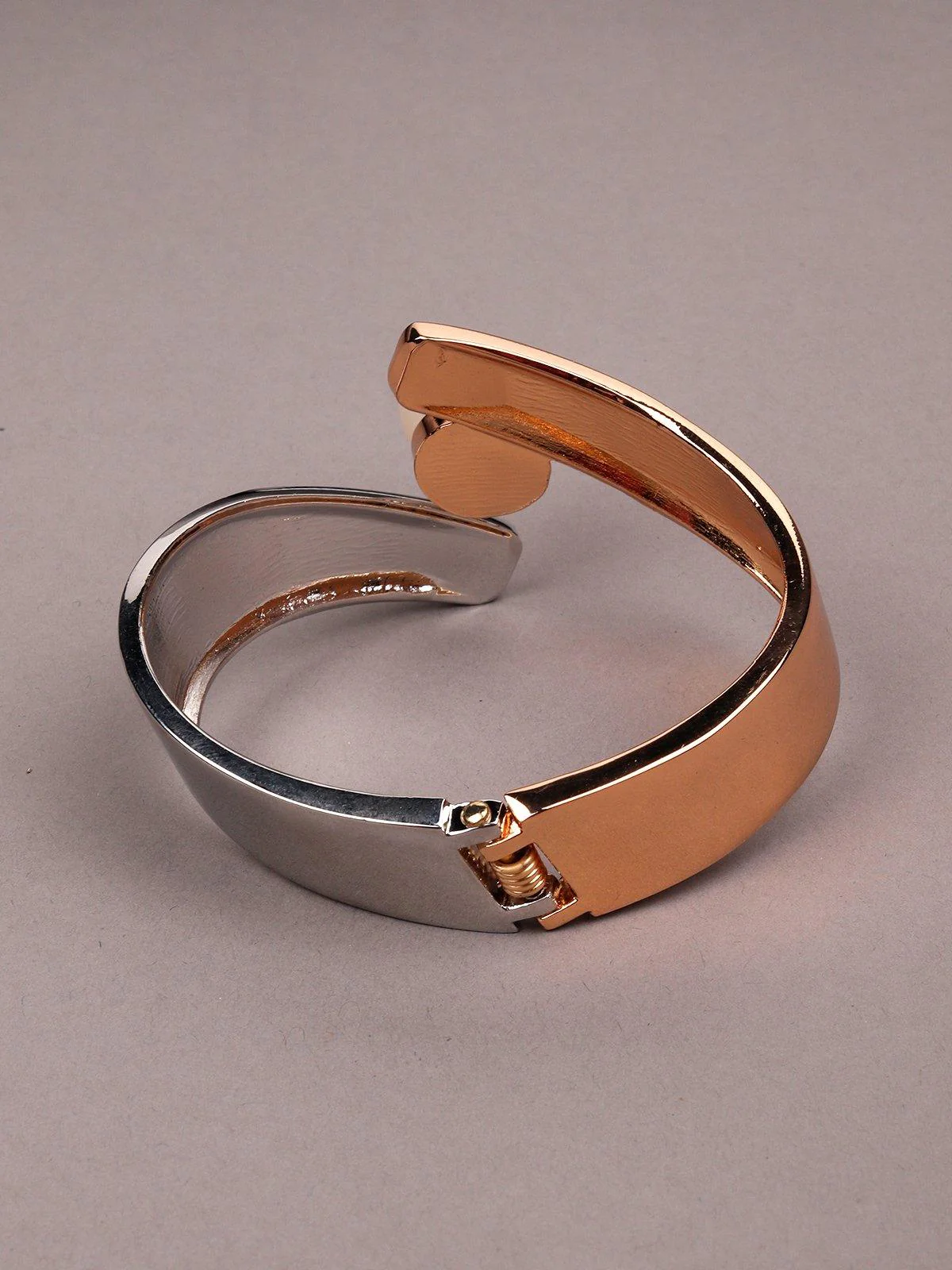 Odette Women Gold And Metallic Grey Metal Bracelet - Image 6