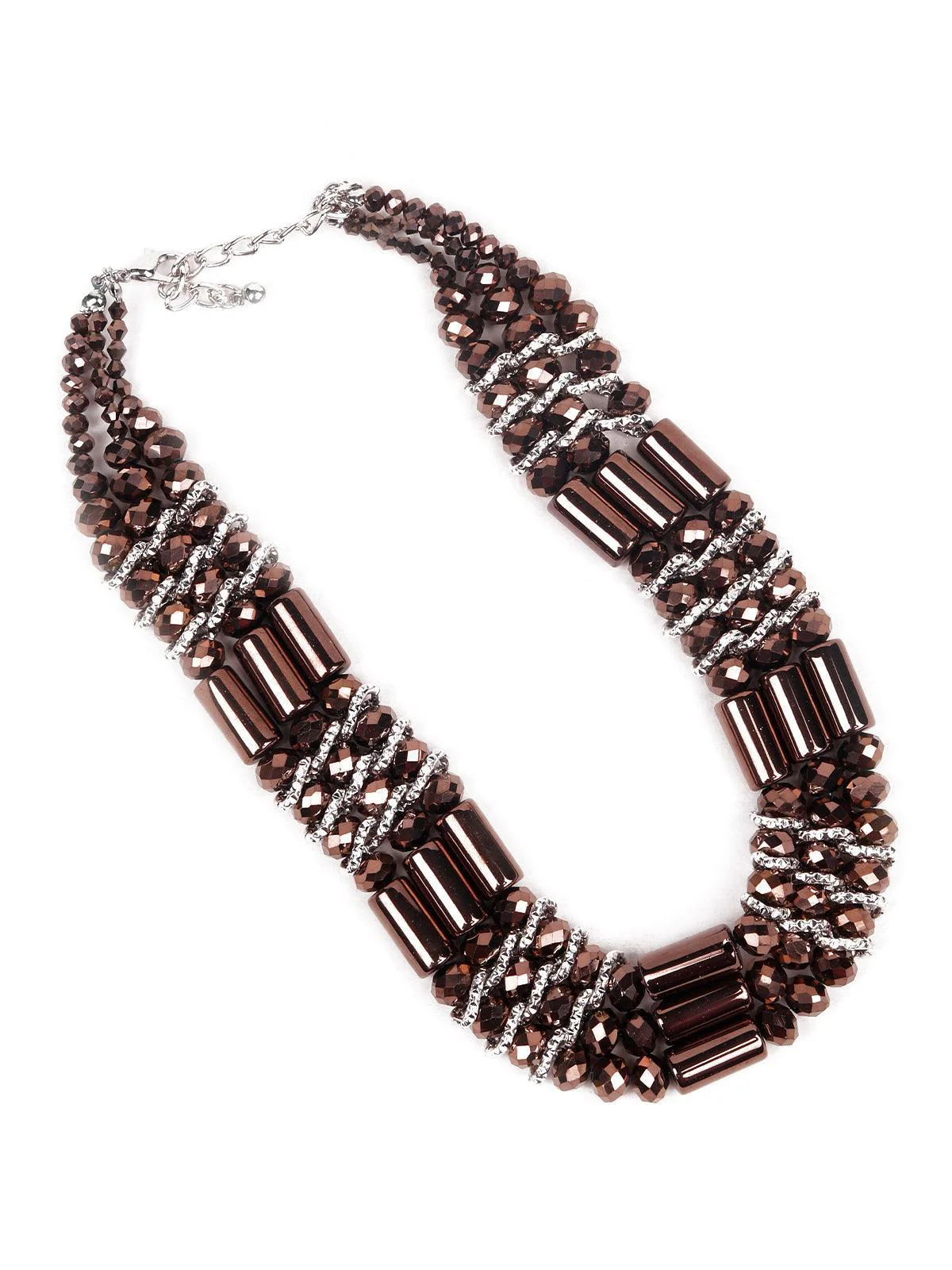 Odette Women Gold Embellished Metal Necklace - Image 4