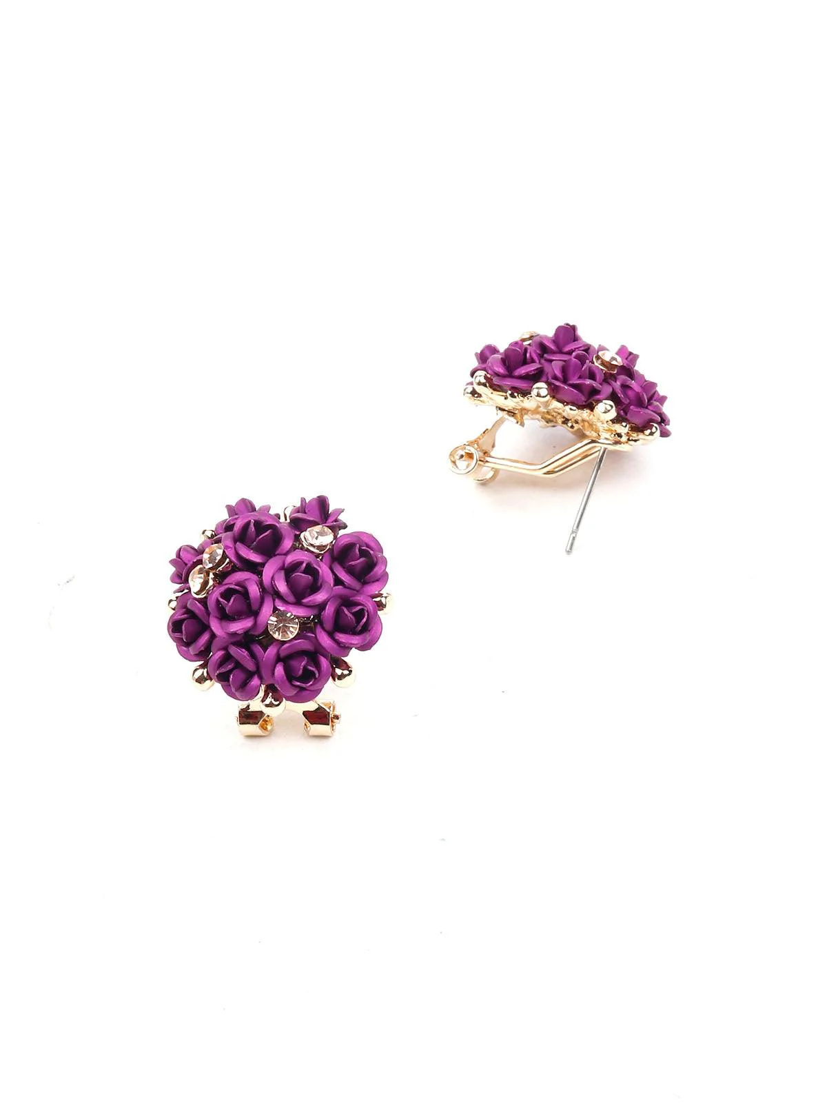 Odette Women Purple Metal Necklace Set - Image 7