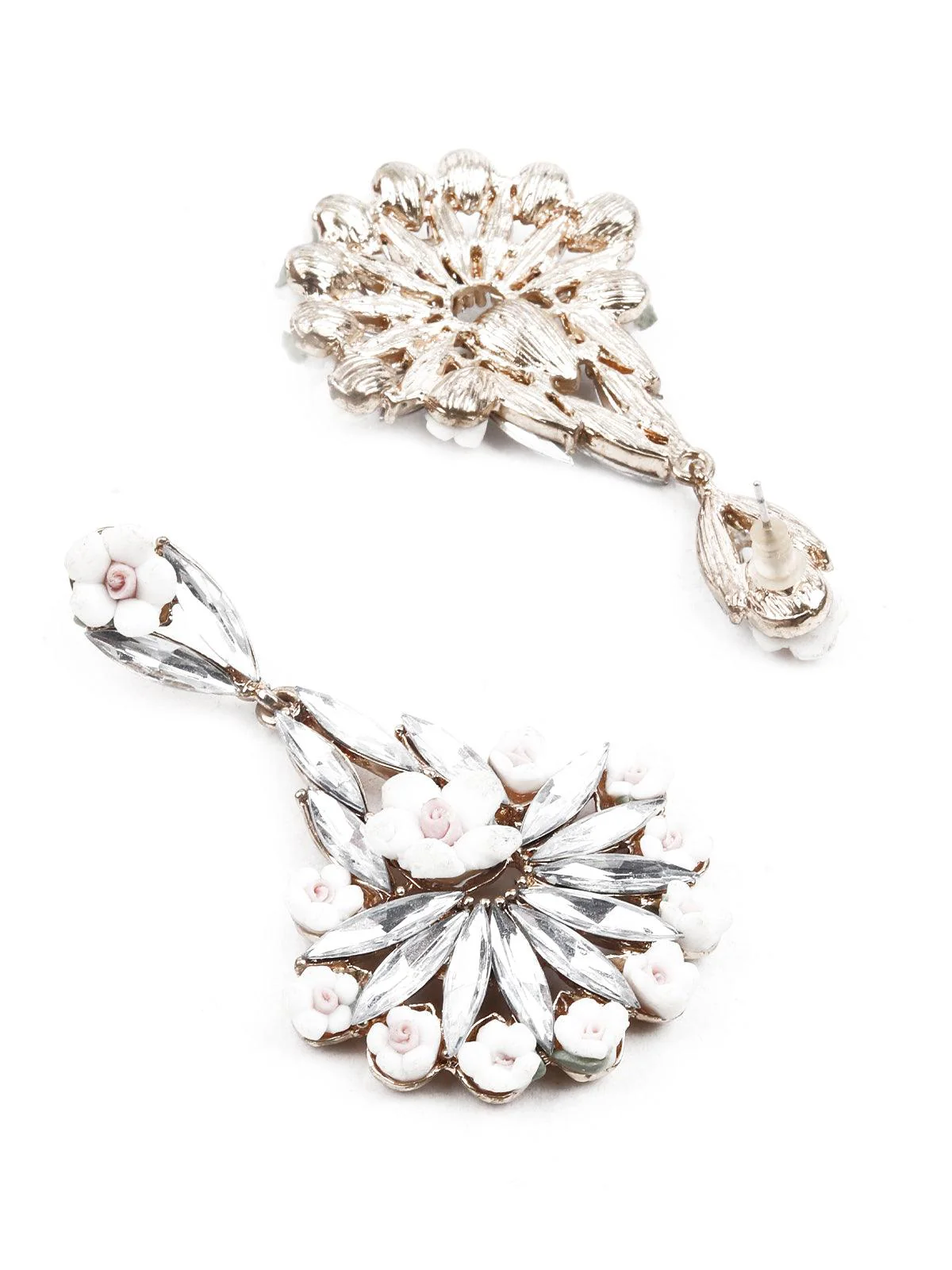 Odette Women Delicate Gold Metal Earrings - Image 3