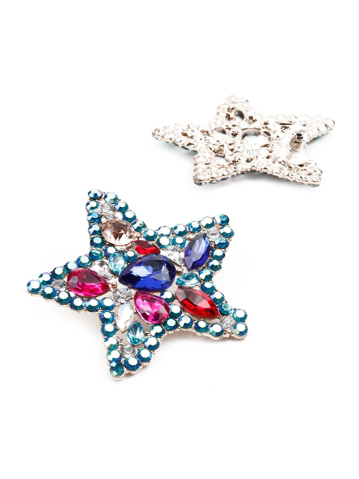 Odette Women Delicate Multi Metal Earrings - Image 3