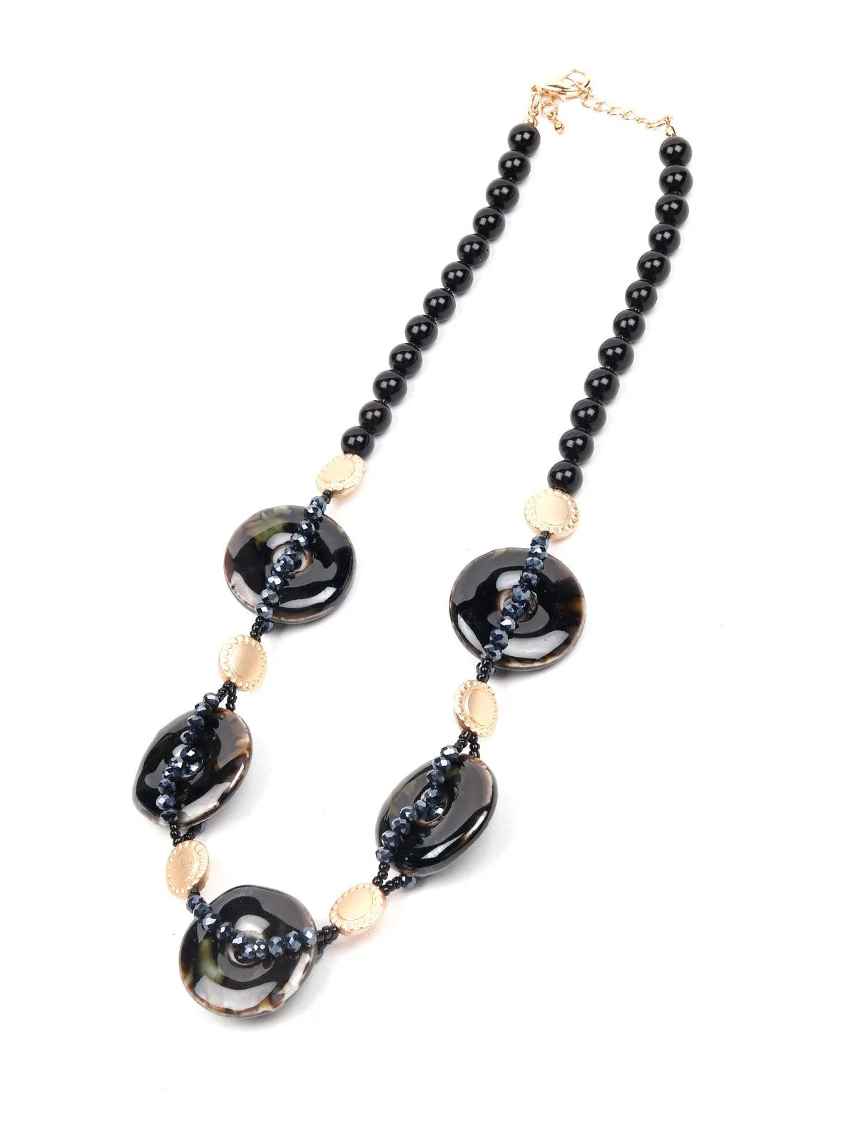 Odette Women Black Metal Necklace - Image 4