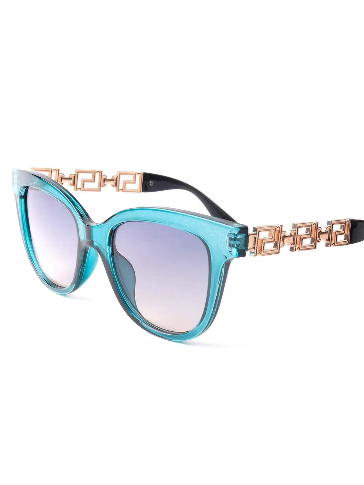 Odette Women Designer Blue Frame Sunglasses - Image 5