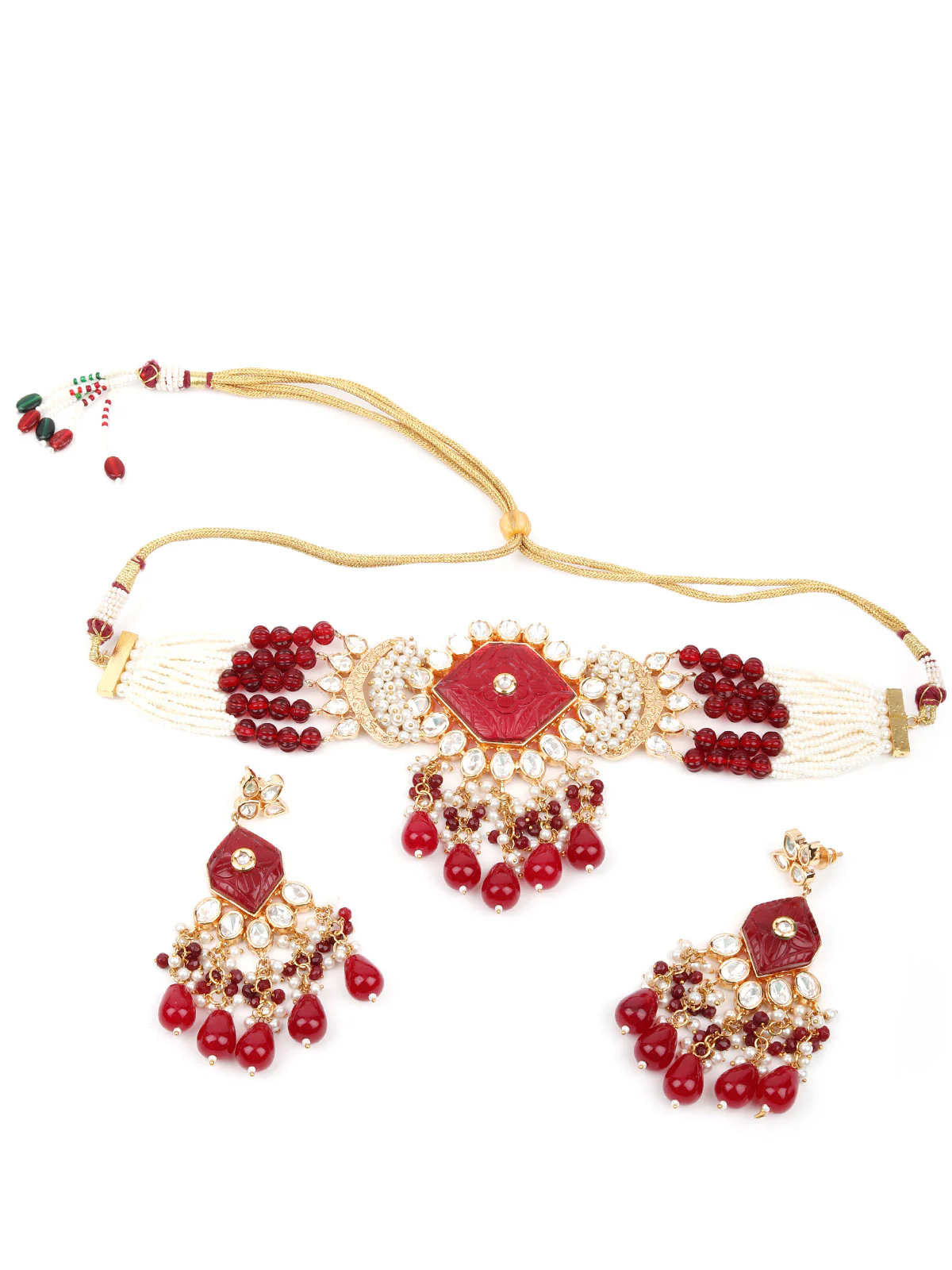Odette Women Designer Choker Necklace Set - Image 3