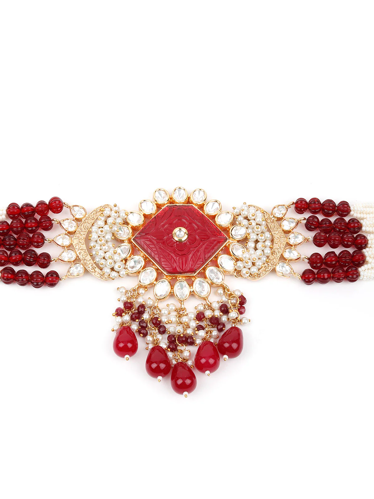 Odette Women Designer Choker Necklace Set - Image 4