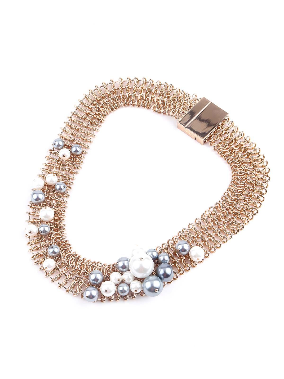 Odette Women Designer Gold Embellished Necklace Set - Image 4