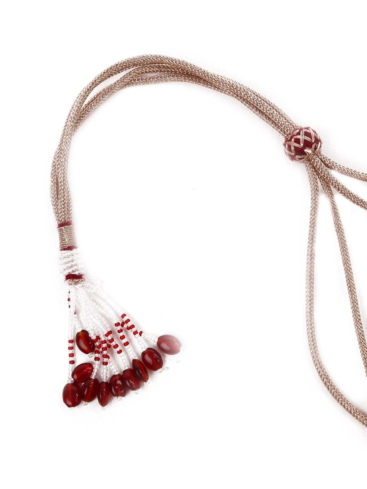 Odette Women Designer Kundan And Austrian Diamond Necklace Set - Image 6