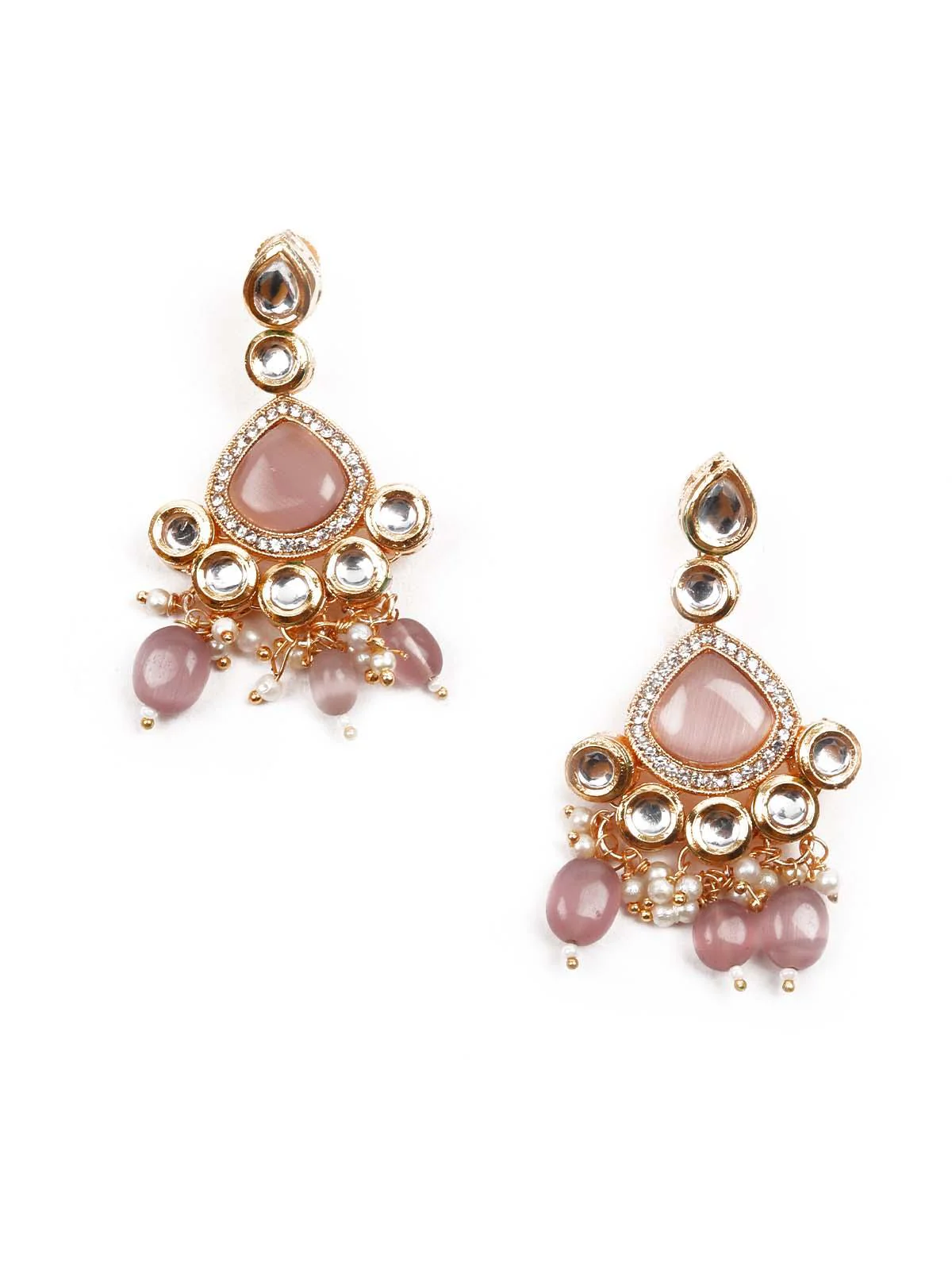 Odette Women Designer Kundan And Stones Necklace Set - Image 7