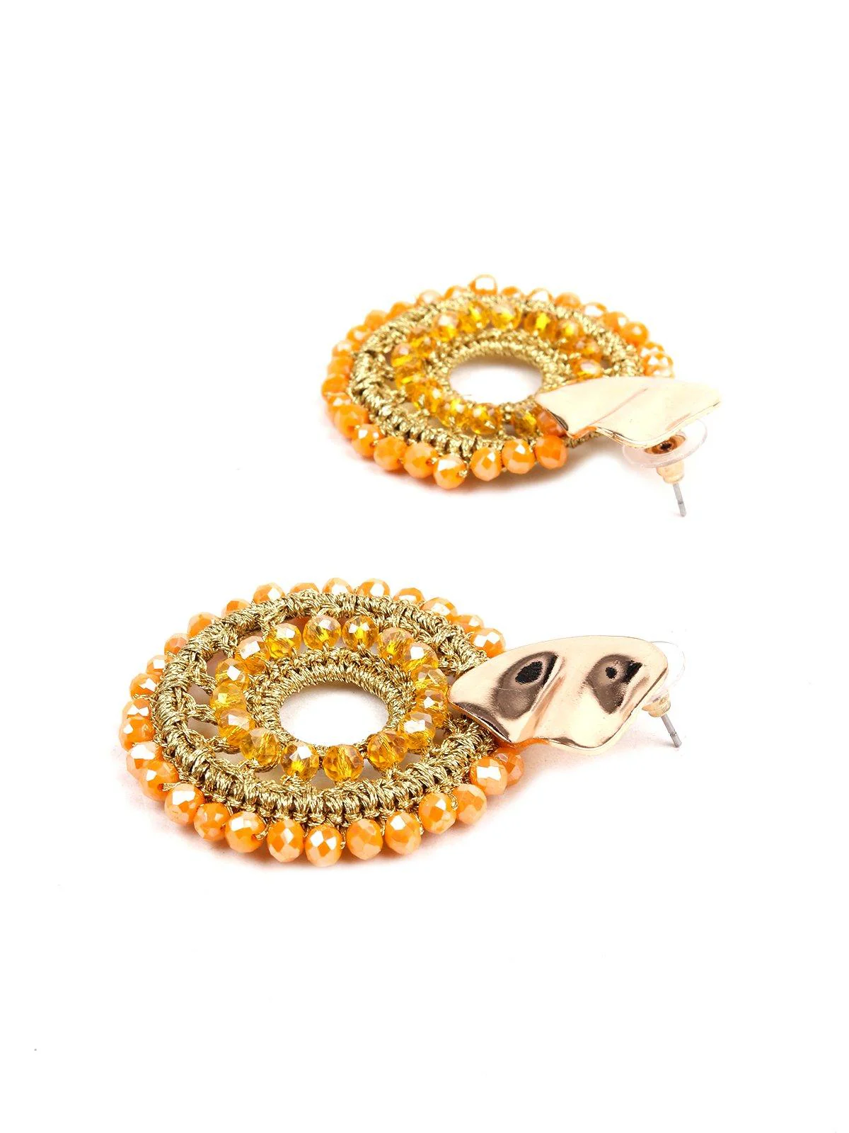 Odette Women Orange Metal Earrings - Image 6