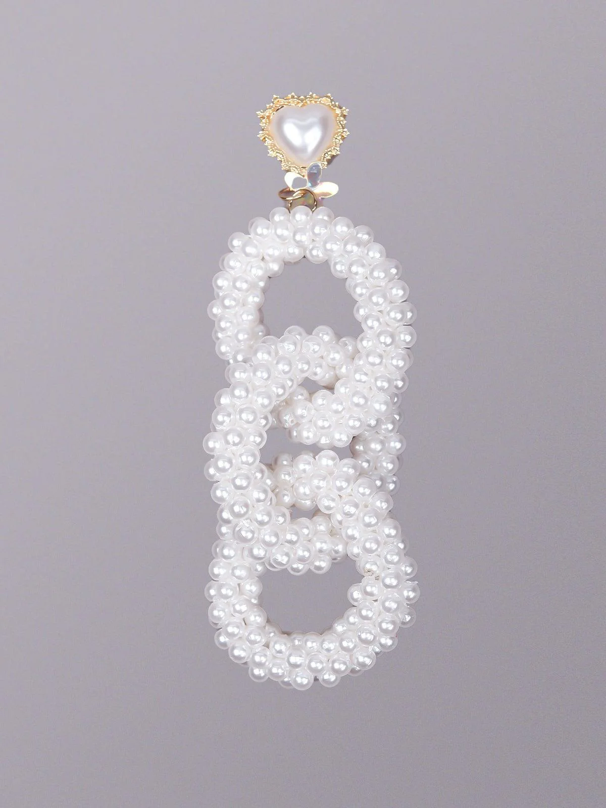Odette Women White Metal Earrings - Image 4