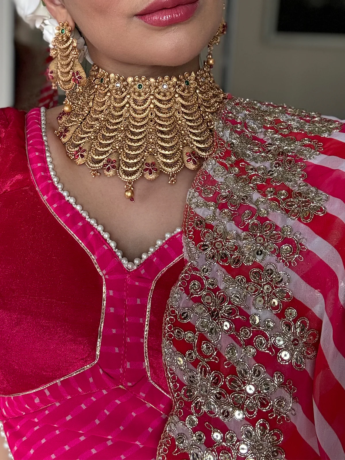 Odette Women Designer Pink Semi Stitched Lehenga With Unstitched Blouse - Image 5