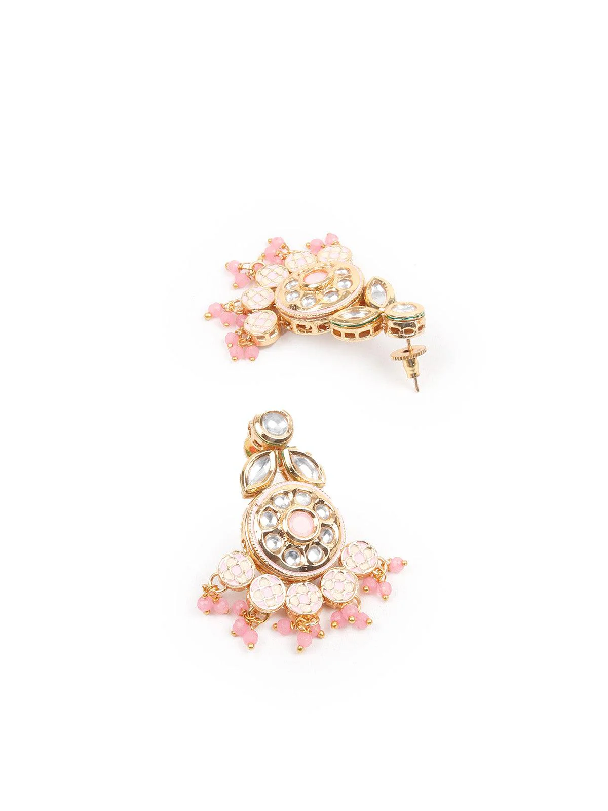 Odette Women Designer Pink Hasli Style Neckpiece Set - Image 6