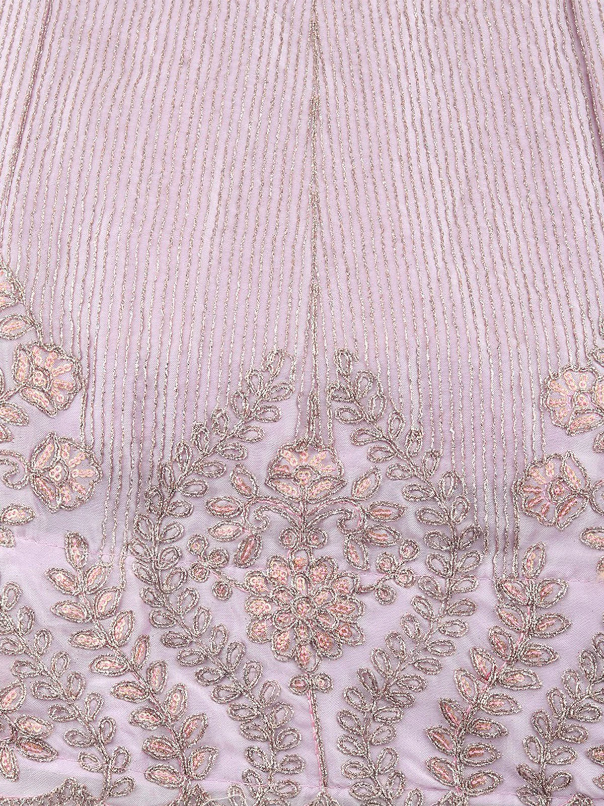 Odette Women Designer Lilac Silk Blend Semi Stitched Lehenga With Unstitched Blouse - Image 6
