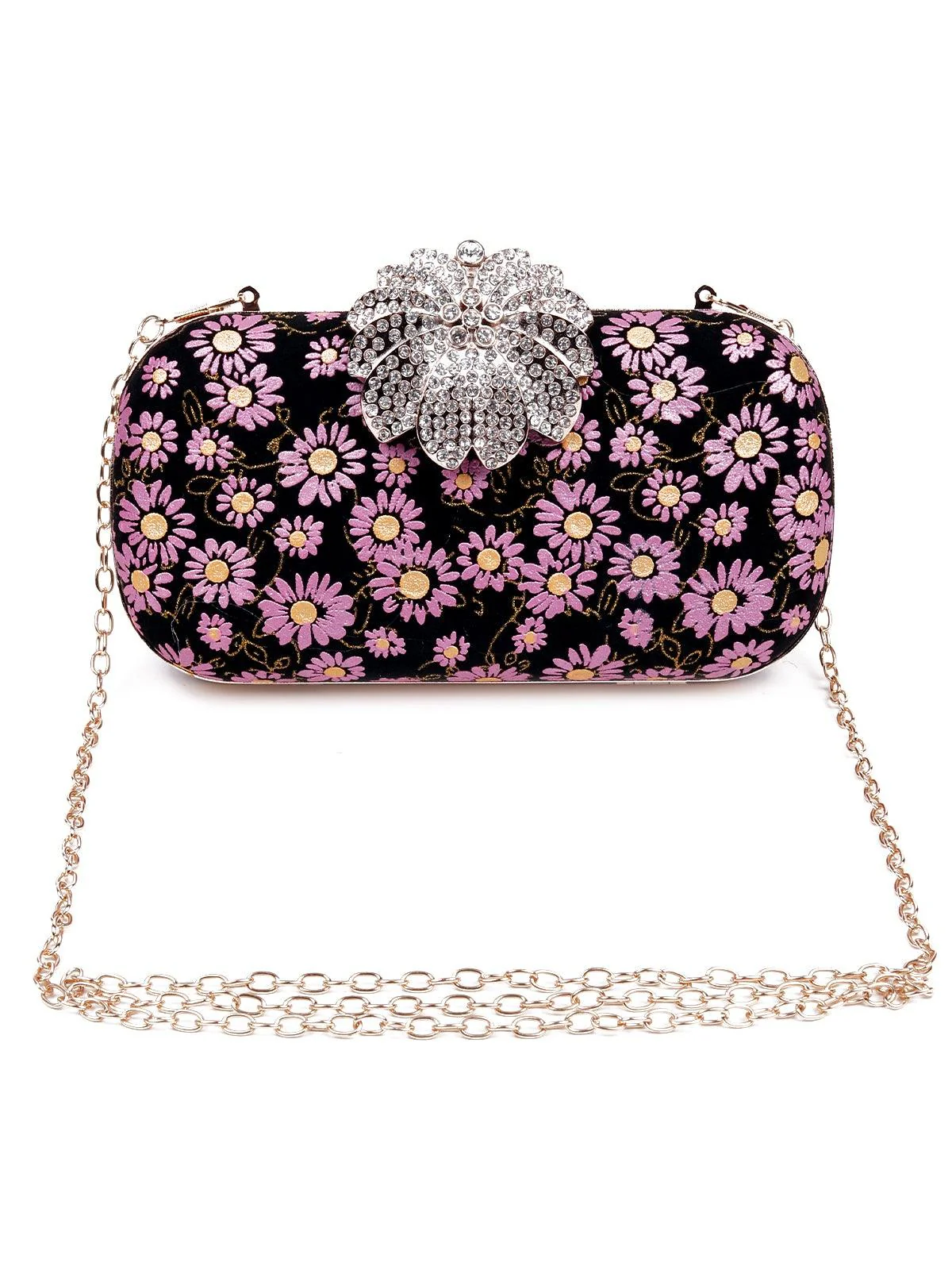 Odette Women Purple Metal Bag - Image 3