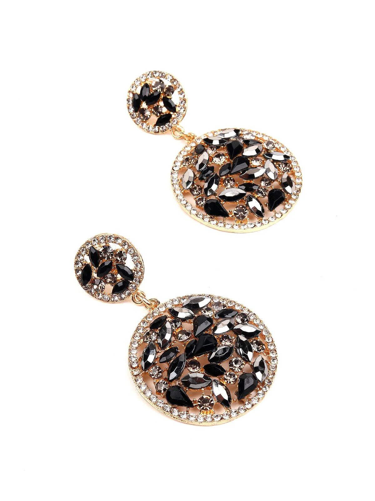 Odette Women Black Metal Earrings - Image 5