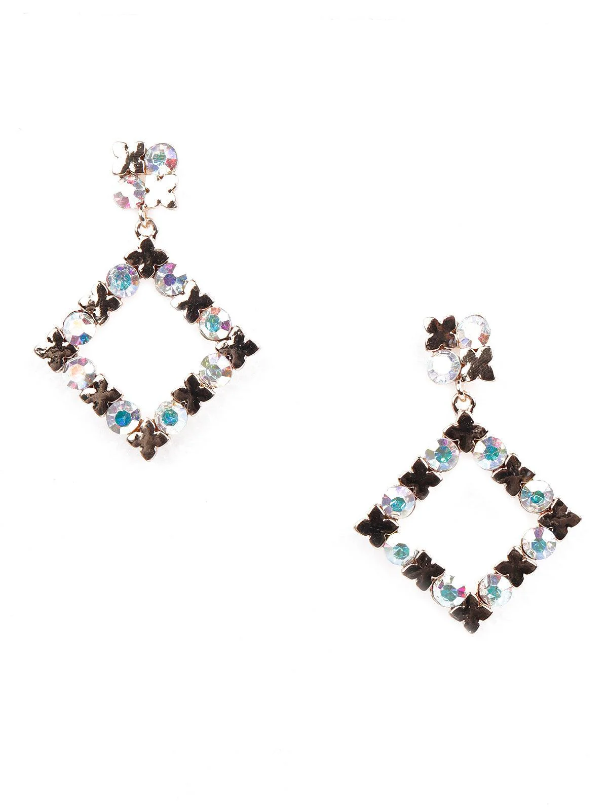 Odette Women Silvar Drop Metal Earrings - Image 3