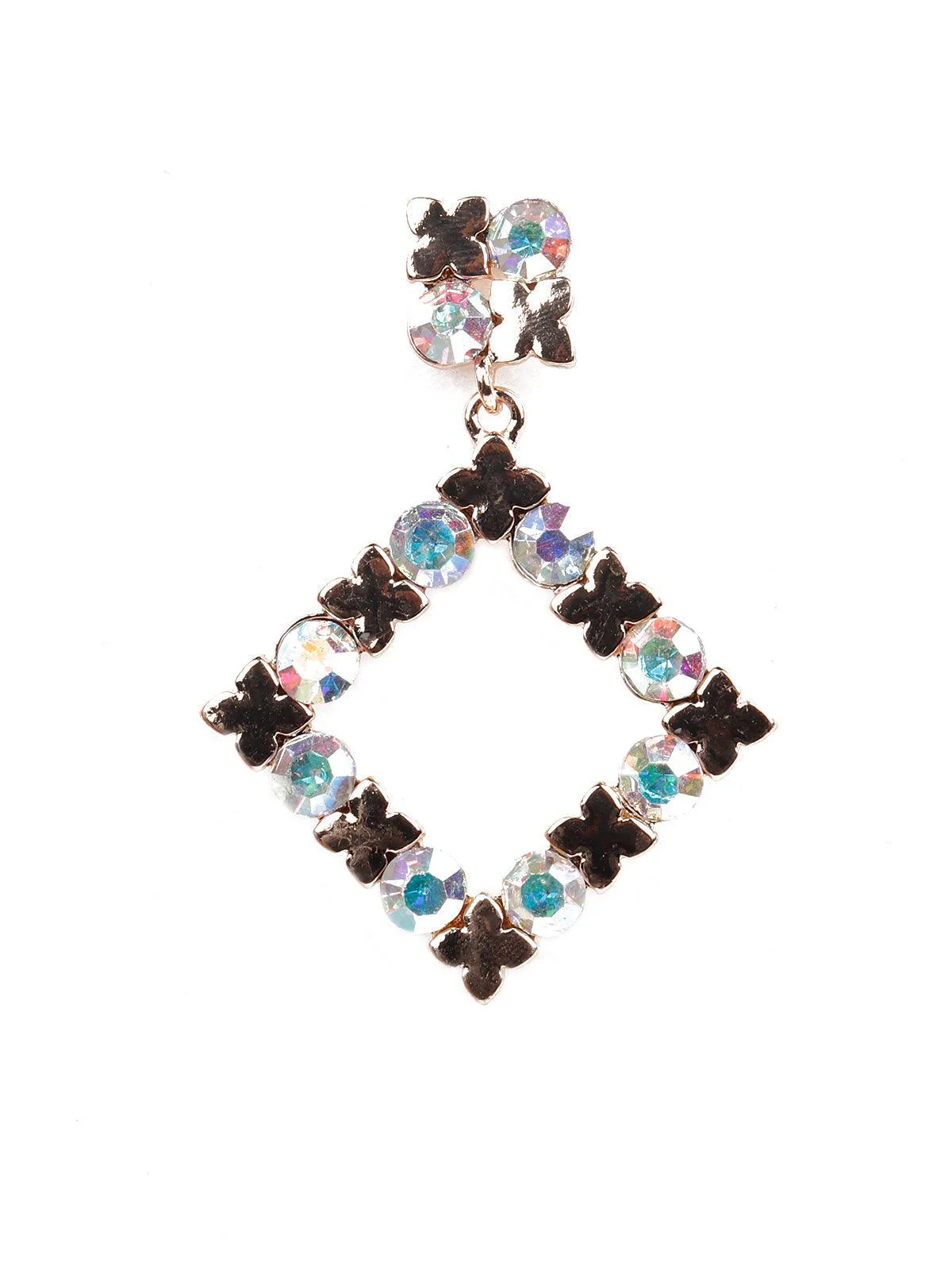 Odette Women Silvar Drop Metal Earrings - Image 4