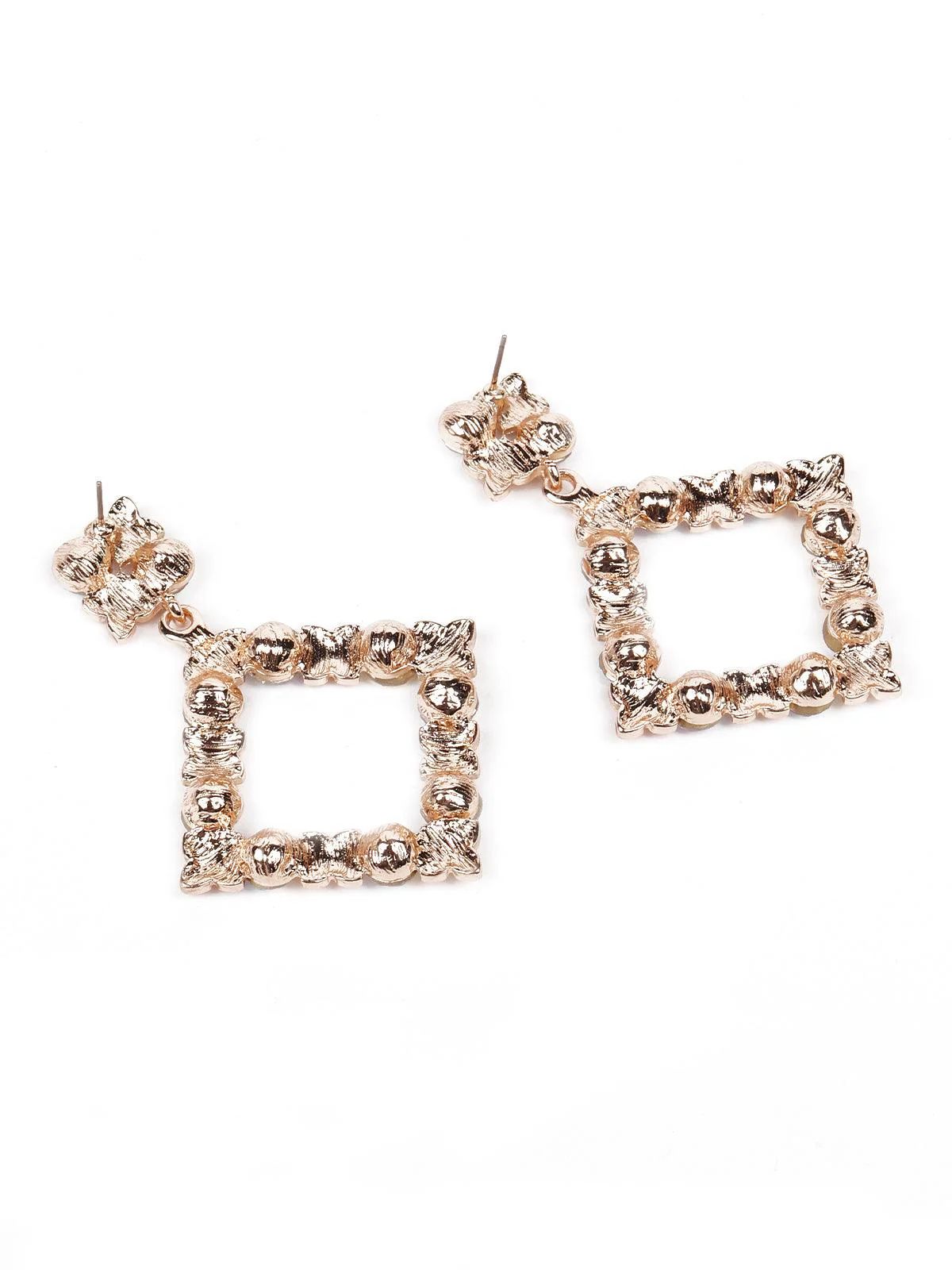Odette Women Silvar Drop Metal Earrings - Image 6