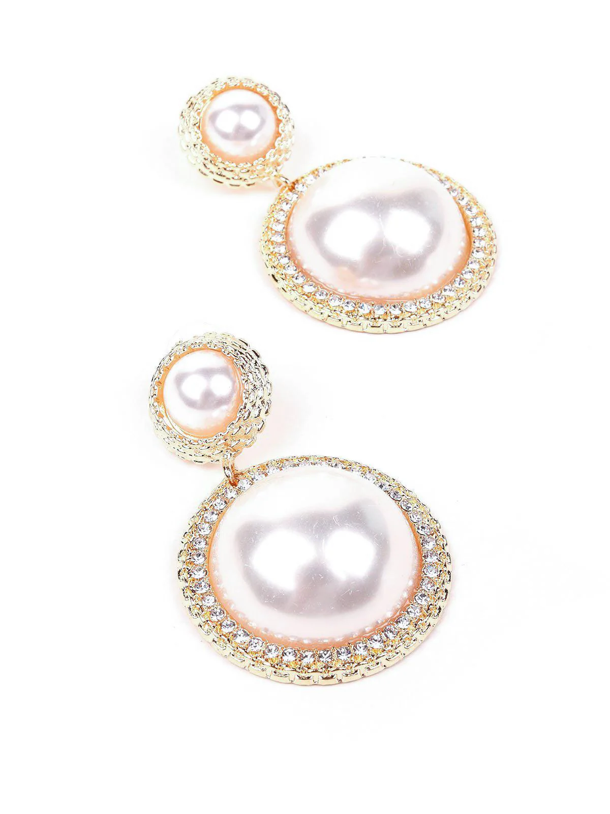 Odette Women White Metal Earrings - Image 5