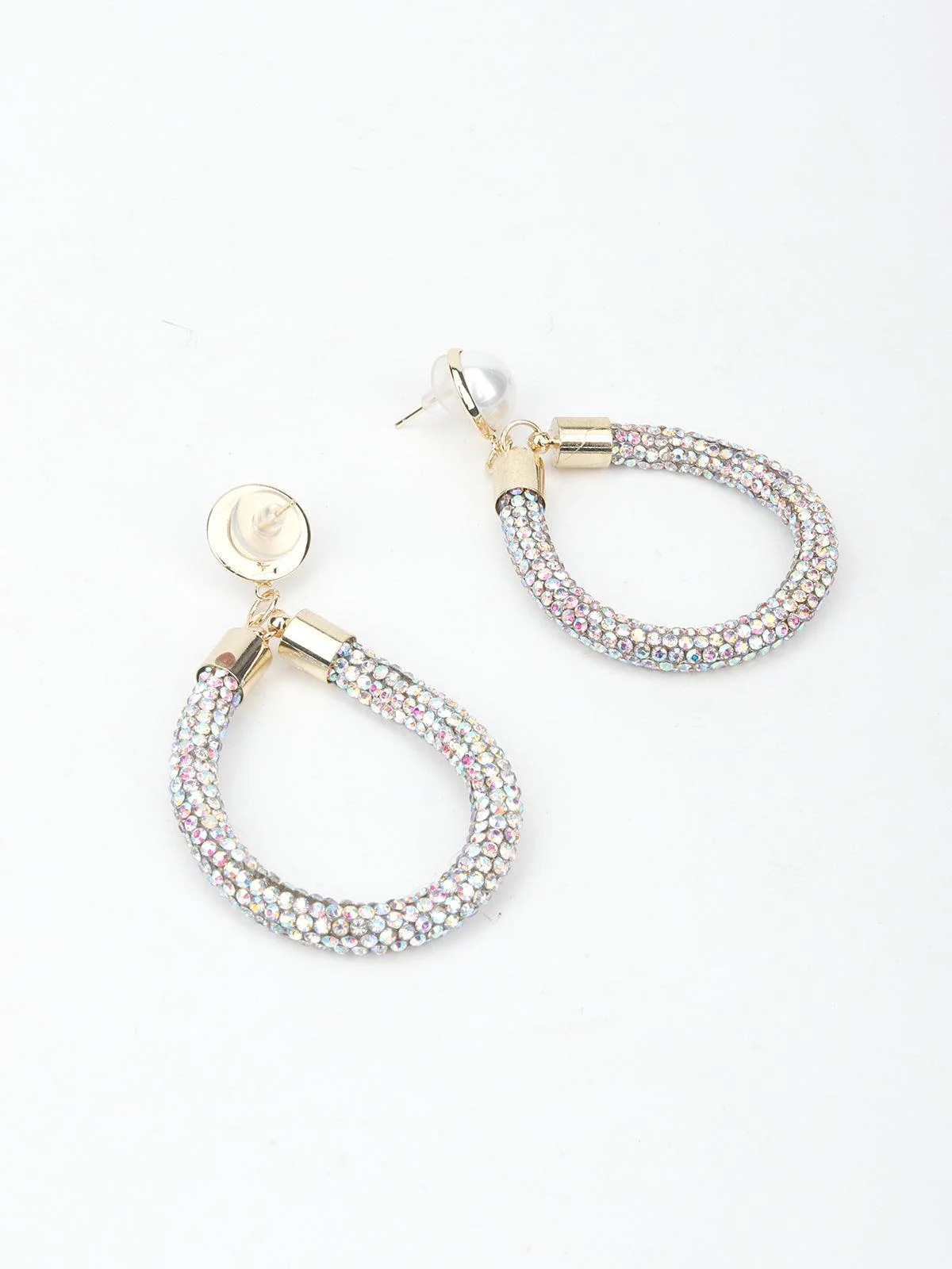 Odette Women Droplet Shape Silver Dangle Earrings - Image 6