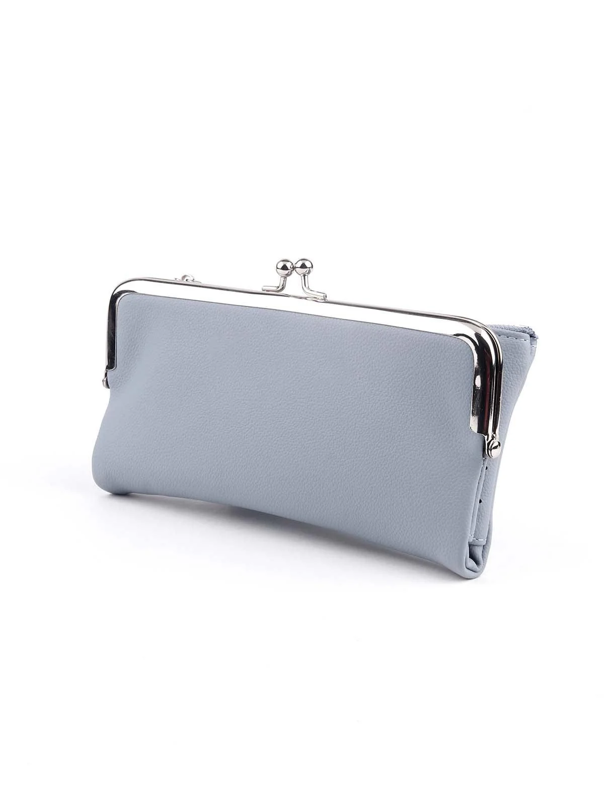 Odette Dusk Blue Smooth Textured Wallet For Women - Image 4