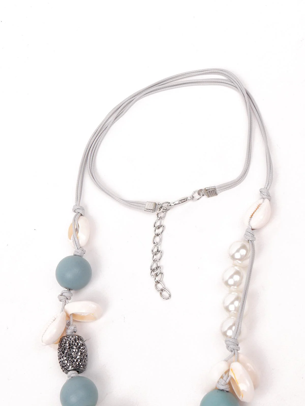 Odette Women Dusk Blue Tassel Bohemian Necklace - Image 4