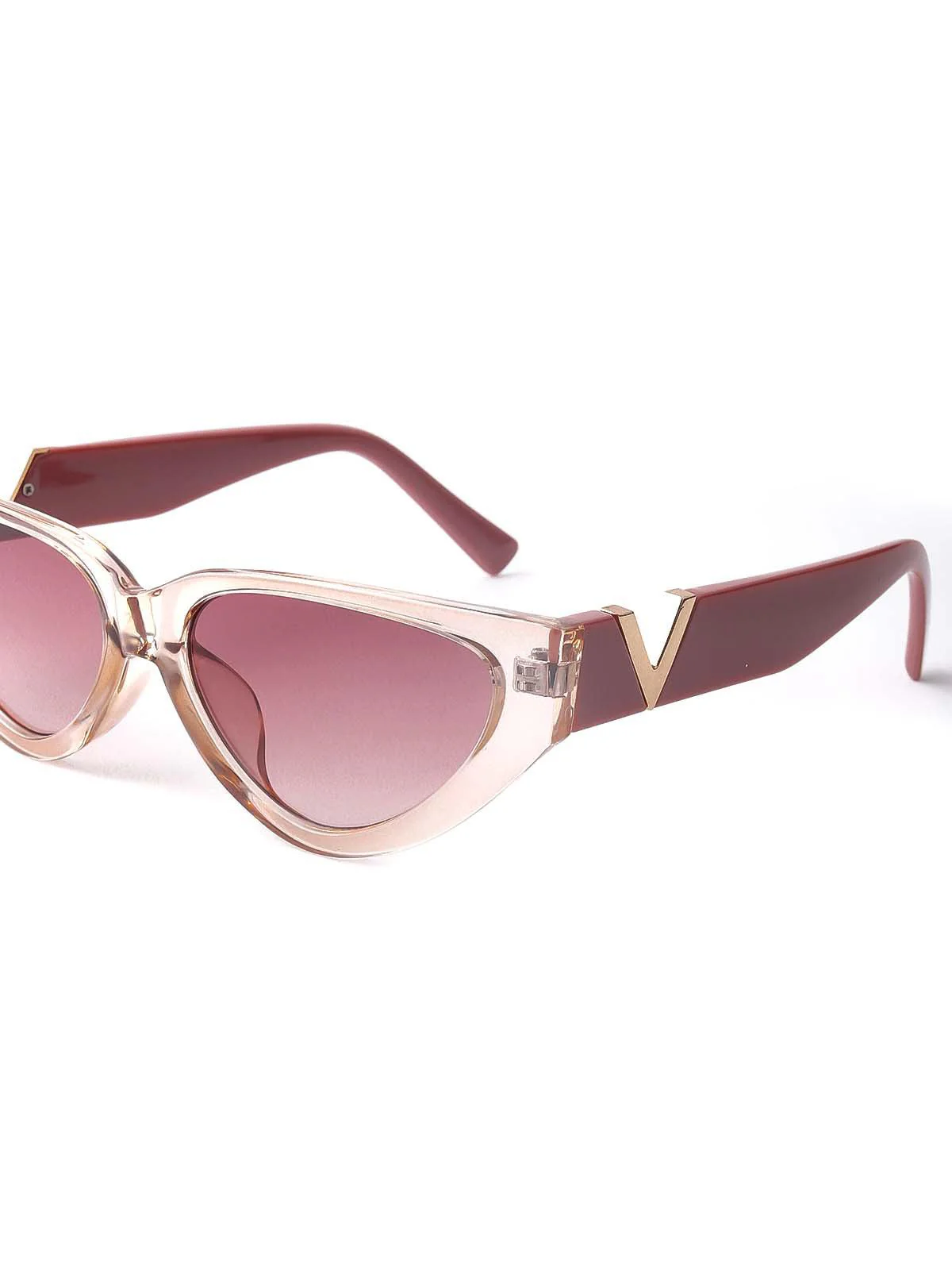 Odette Women Dusk Pink Cat-Eye Sunglasses - Image 5
