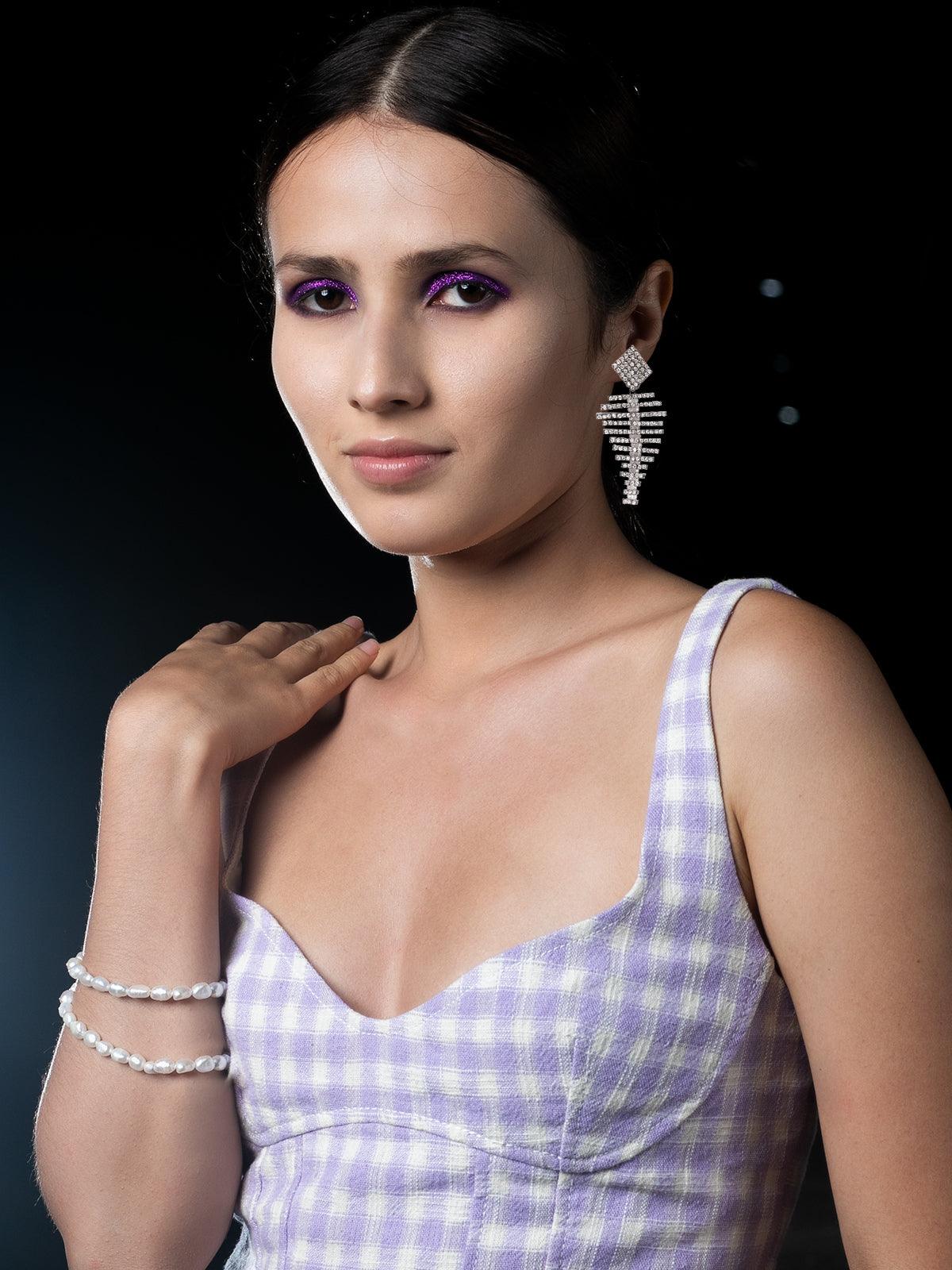 Odette Women Gold Metal Earrings - Image 2