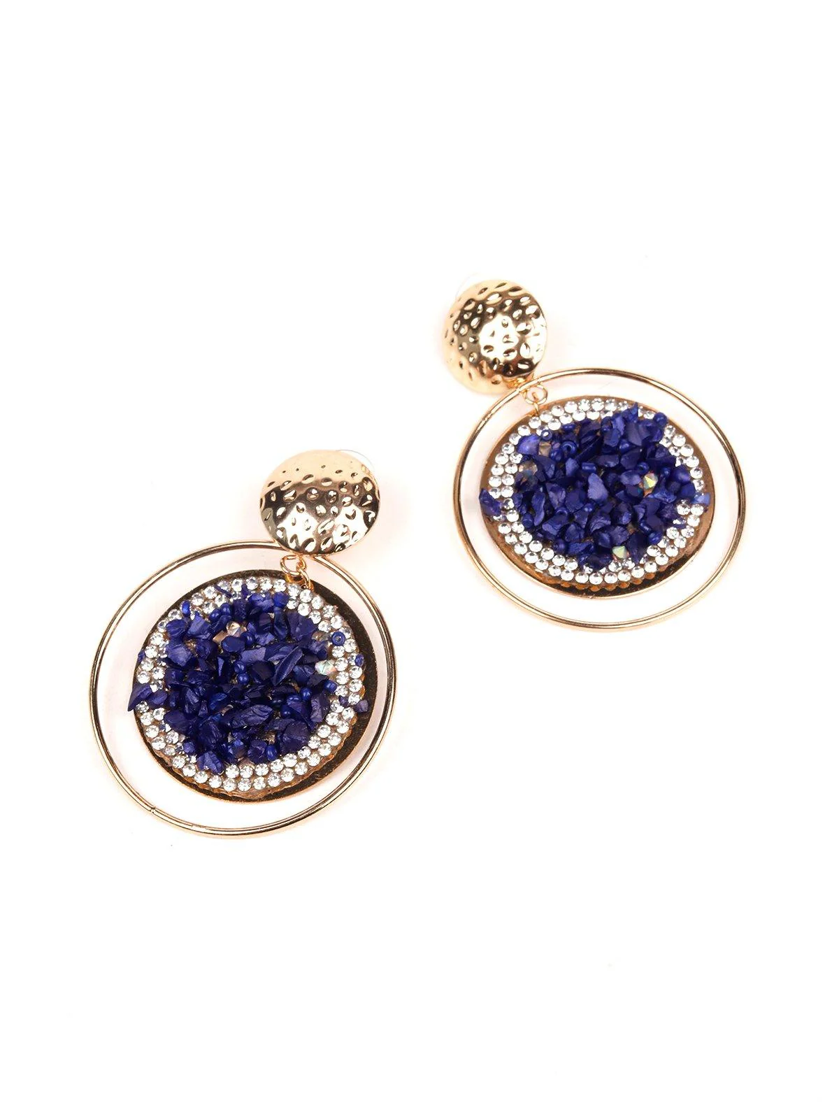 Odette Women Blue Metal Earrings - Image 5