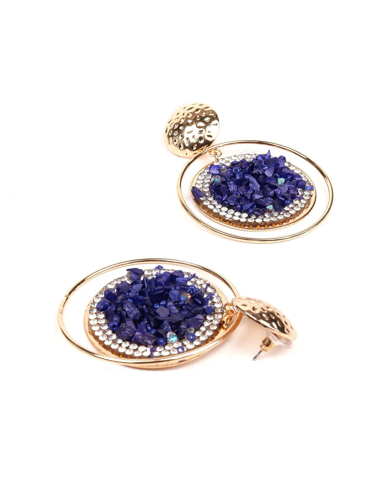 Odette Women Blue Metal Earrings - Image 6