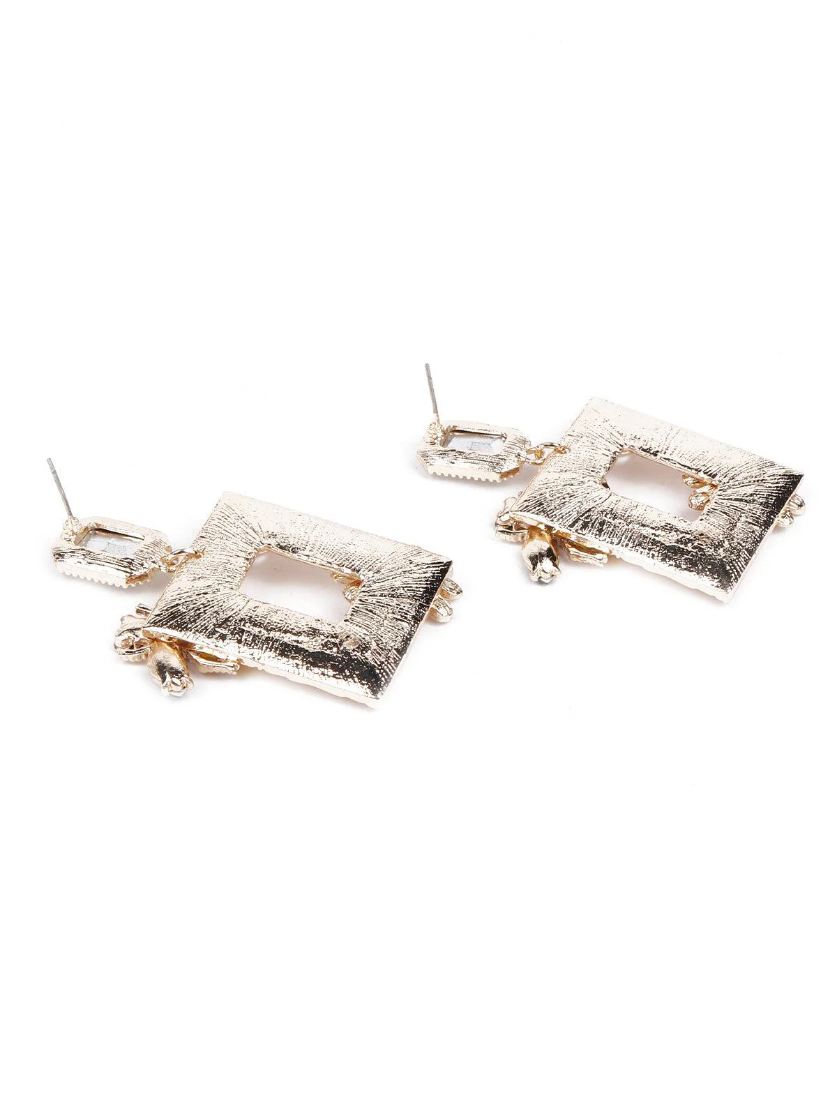 Odette Women Gold Statement Metal Earrings - Image 6
