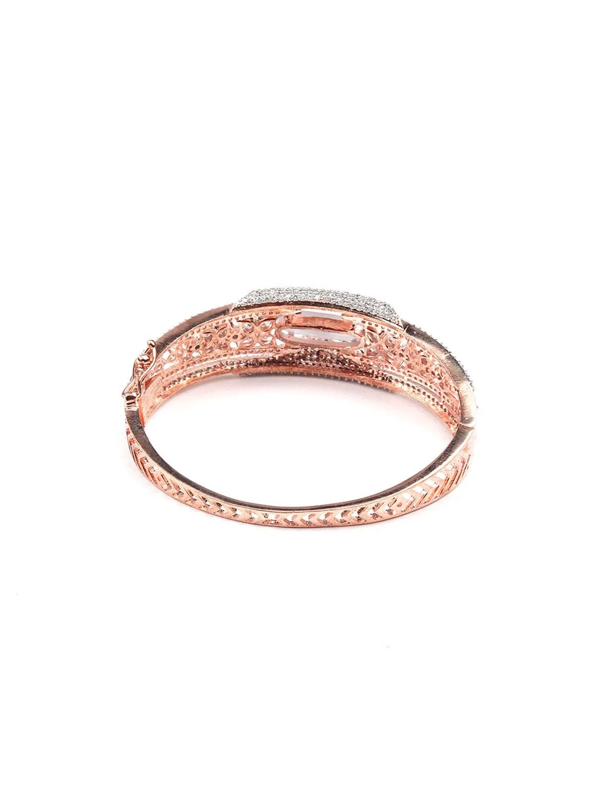 Odette Women Elegance Studded Gold-Tone Bracelet - Image 4