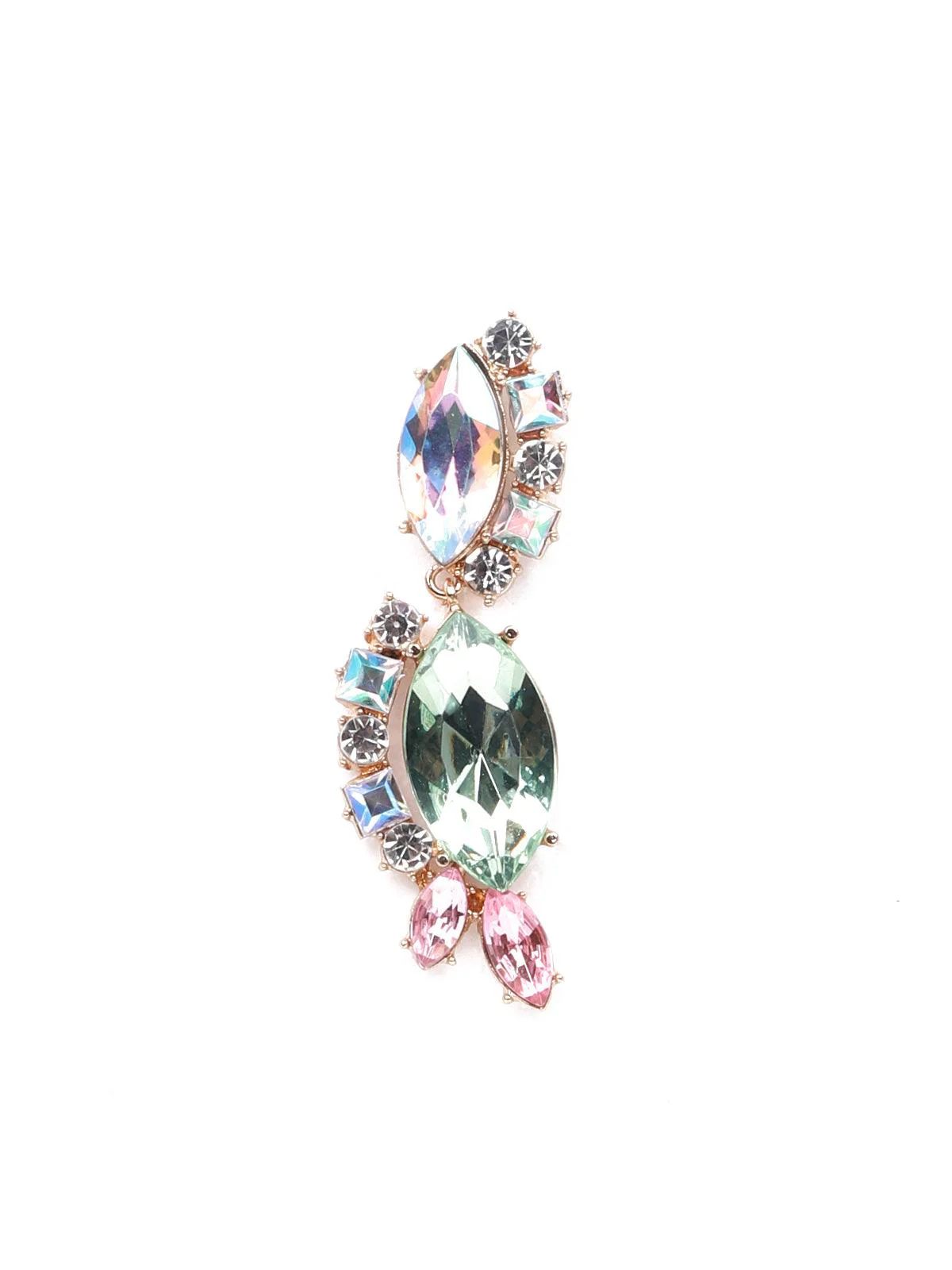 Odette Women Elegant Artificial Crystal Earrings-Silver - Image 5