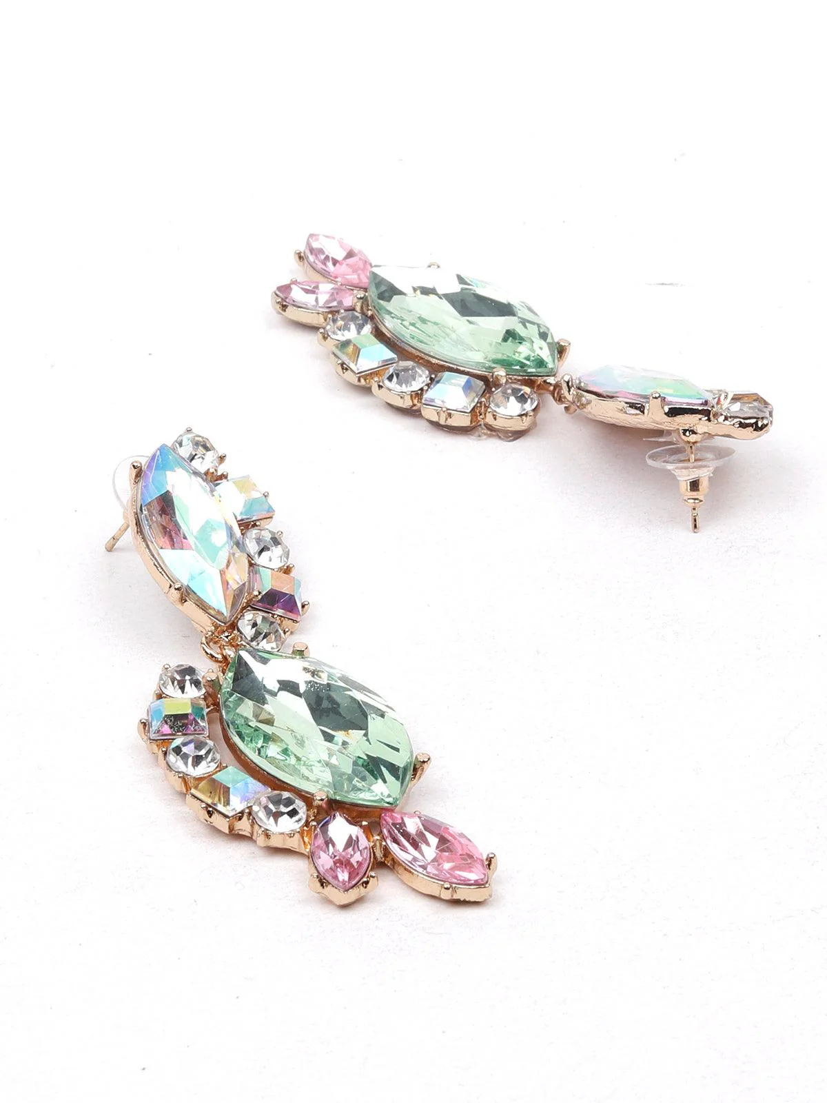 Odette Women Elegant Artificial Crystal Earrings-Silver - Image 6