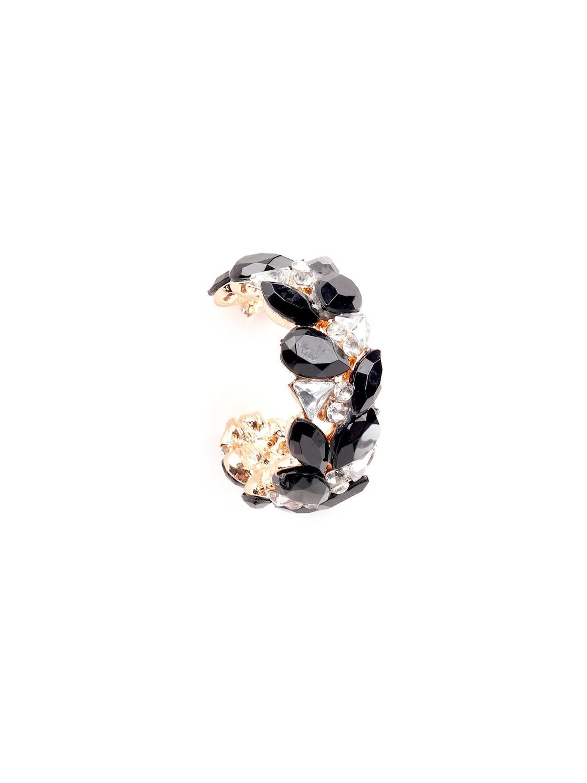 Odette Women Black Metal Rounded Earrings - Image 6