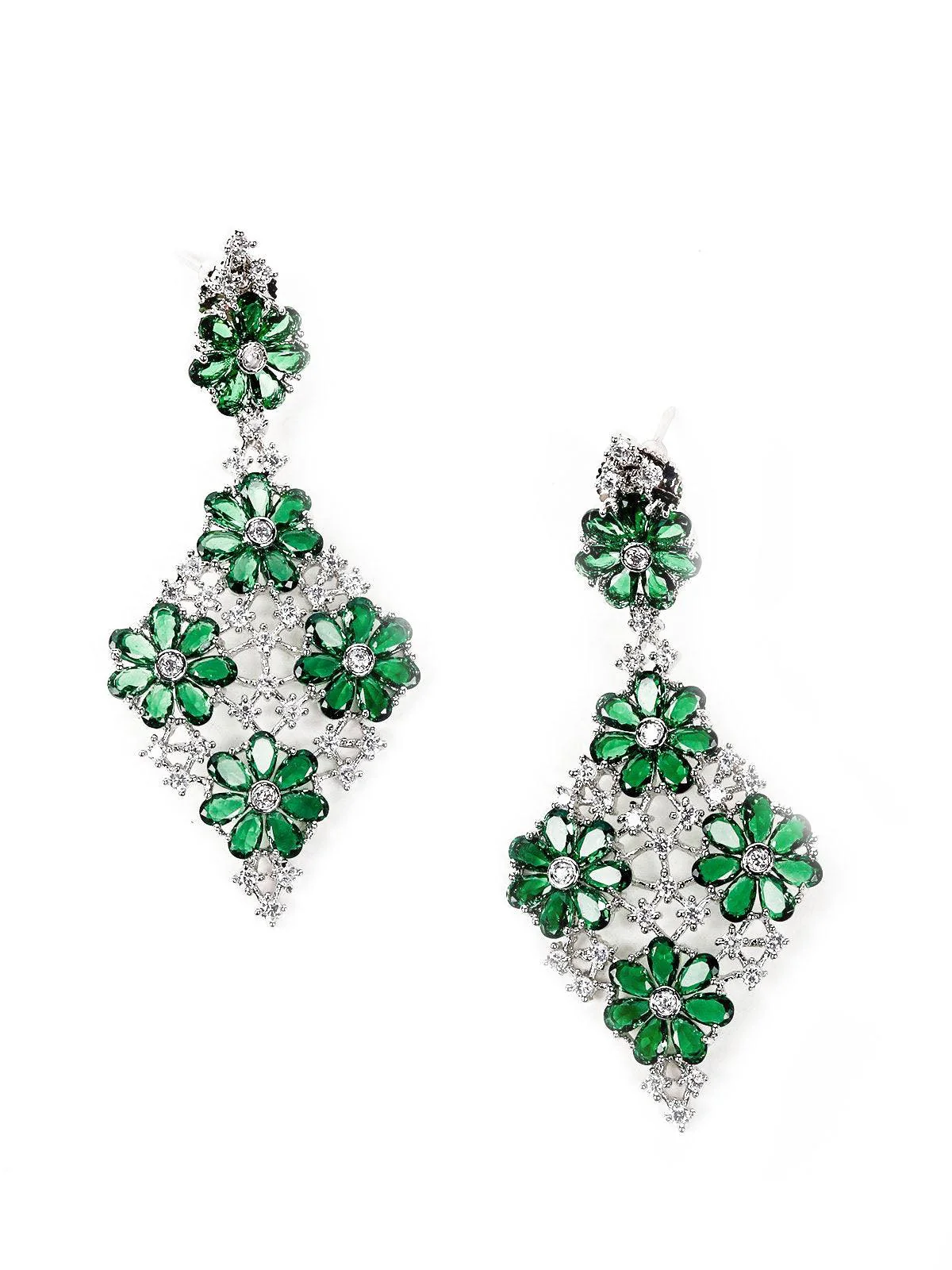 Odette Women Green Pearls Necklace Set - Image 5