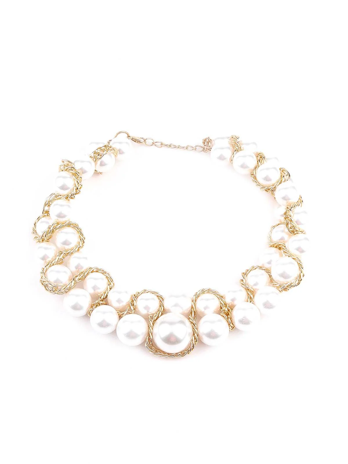 Odette Women Elegant White Artifical Pearl Gorgous Necklace - Image 3