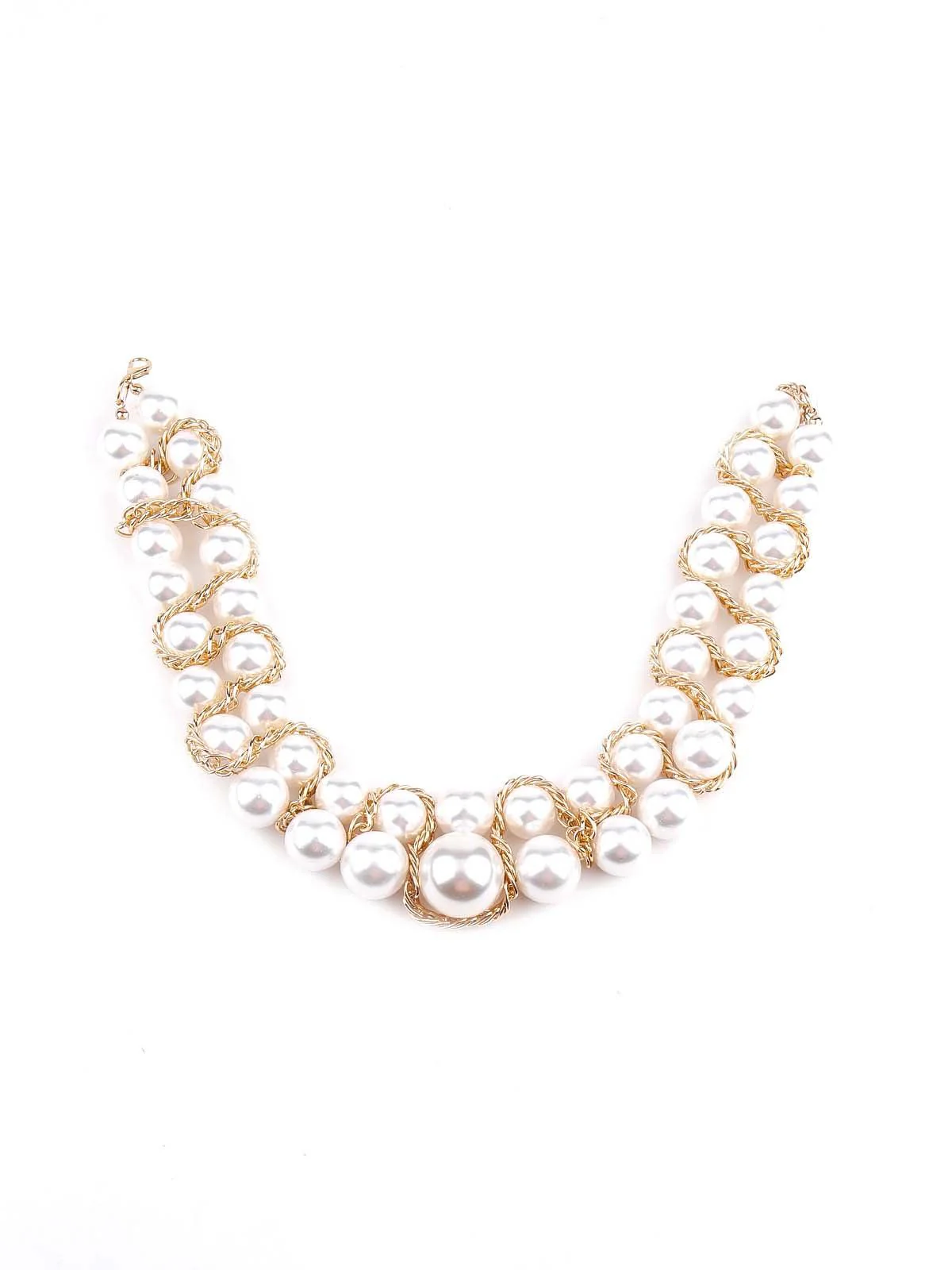 Odette Women Elegant White Artifical Pearl Gorgous Necklace - Image 4